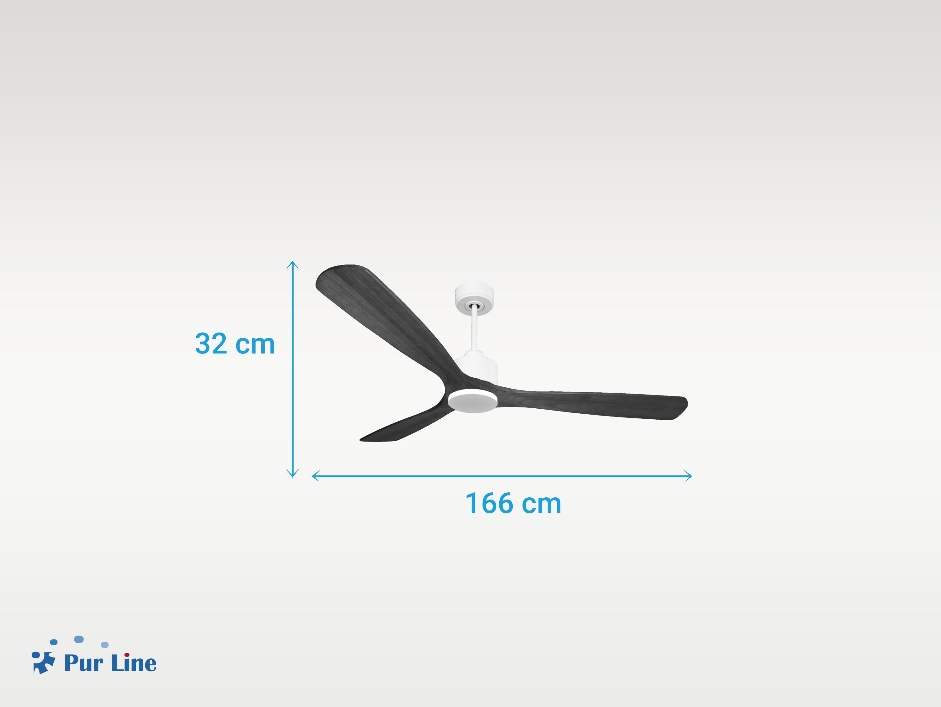 Ventilatore da soffitto Reversibile Termostato Wifi Motore CC Tetti inclinati Telecomando Hypersilence Memoria