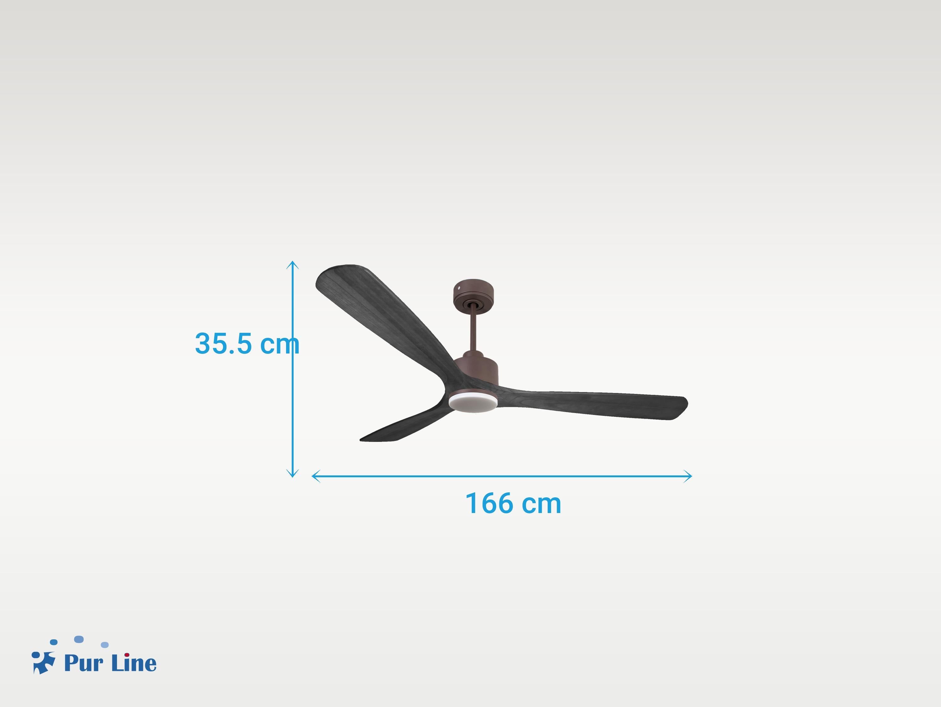 Ventilatore da soffitto Reversibile Termostato Dimmabile Wifi Motore CC Tetti inclinati Telecomando Luce a tre toni Hypersilence Memoria