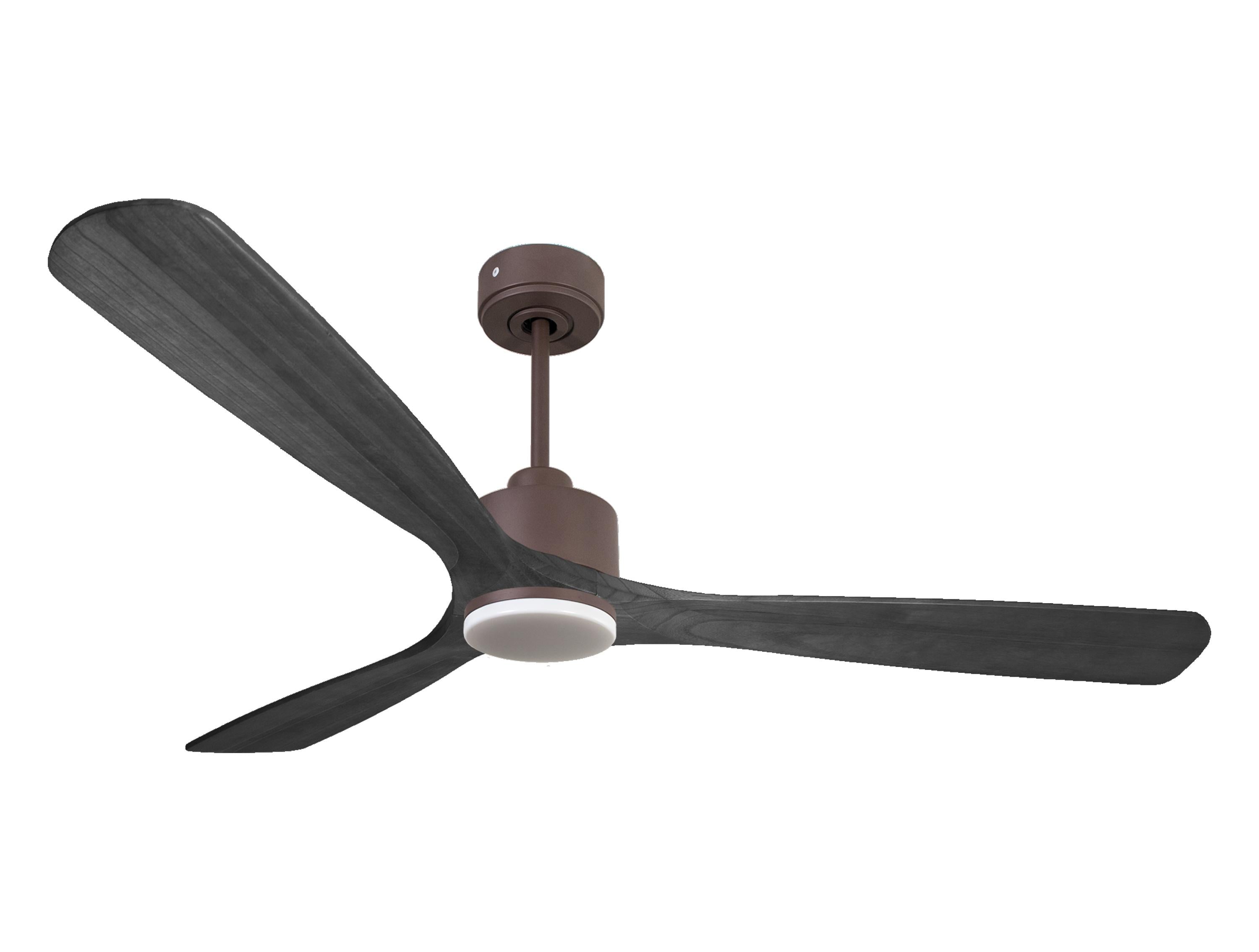 Ventilatore da soffitto Reversibile Termostato Dimmabile Wifi Motore CC Tetti inclinati Telecomando Luce a tre toni Hypersilence Memoria