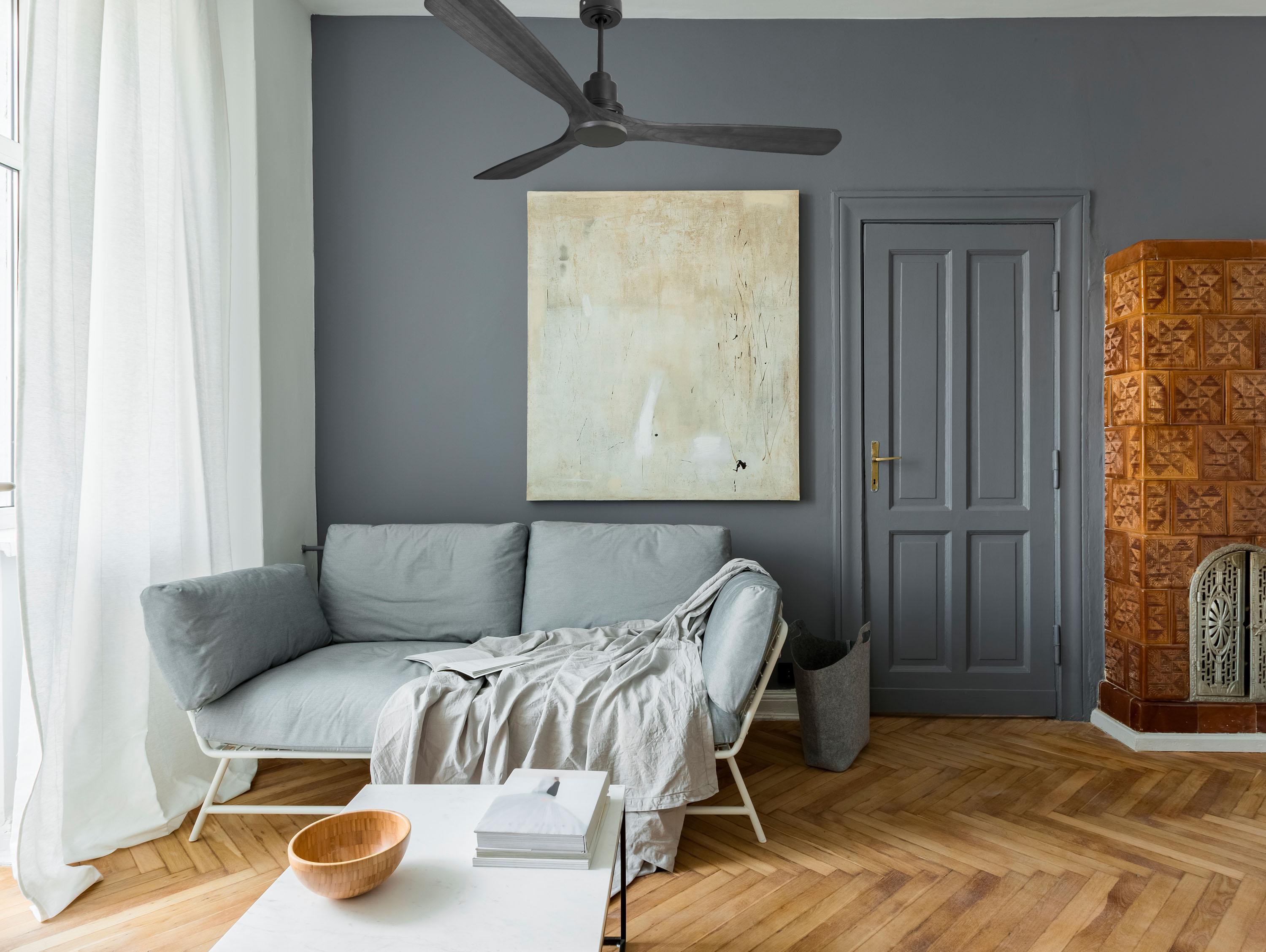Ventilatore da soffitto Reversibile Termostato Wifi Motore CC Tetti inclinati Telecomando Hypersilence Memoria Shopify Vendible (AUTOMATICO)