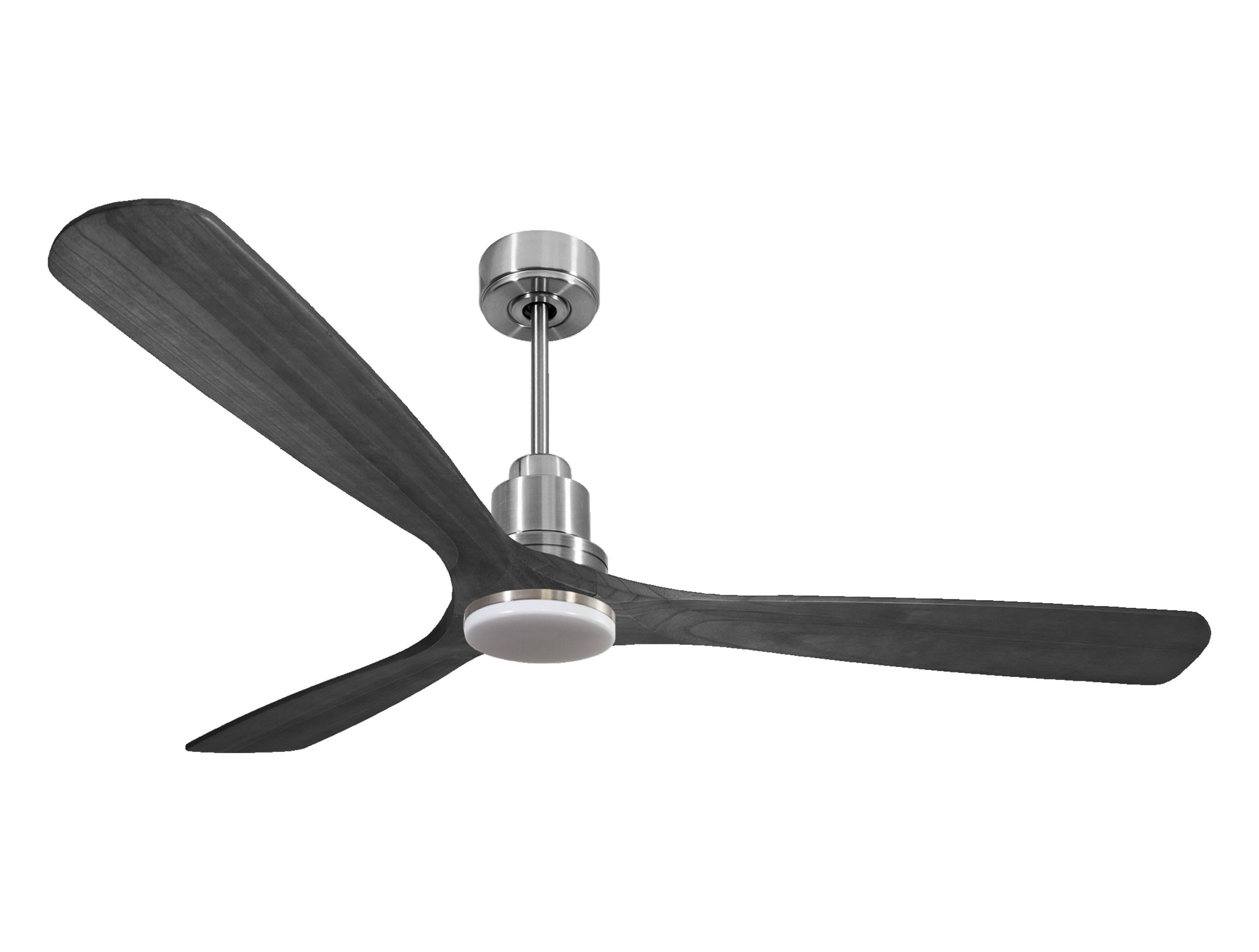 Ventilatore da soffitto Reversibile Termostato Dimmabile Wifi Motore CC Tetti inclinati Telecomando Luce a tre toni Hypersilence Memoria