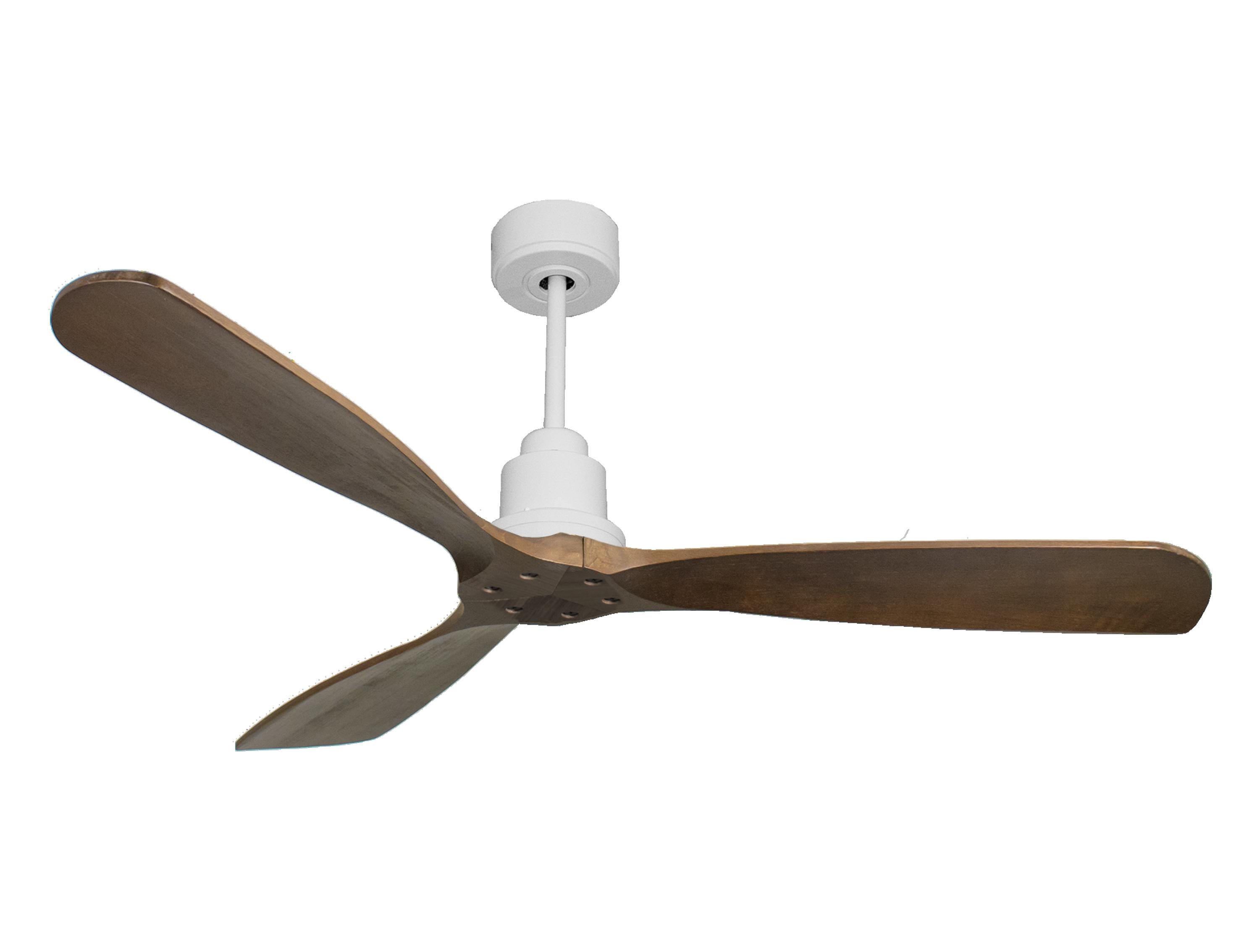 Ventilatore da soffitto Reversibile Termostato Wifi Motore CC Tetti inclinati Telecomando Hypersilence Memoria FullWood Shopify Vendible (AUTOMATICO)
