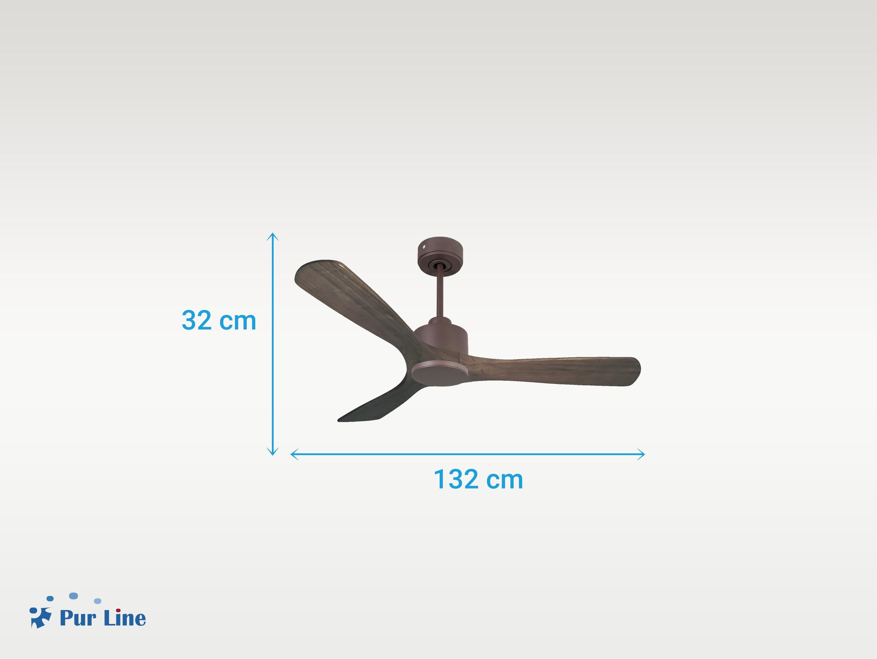Ventilatore da soffitto Reversibile Termostato Wifi Motore CC Tetti inclinati Telecomando Hypersilence Memoria