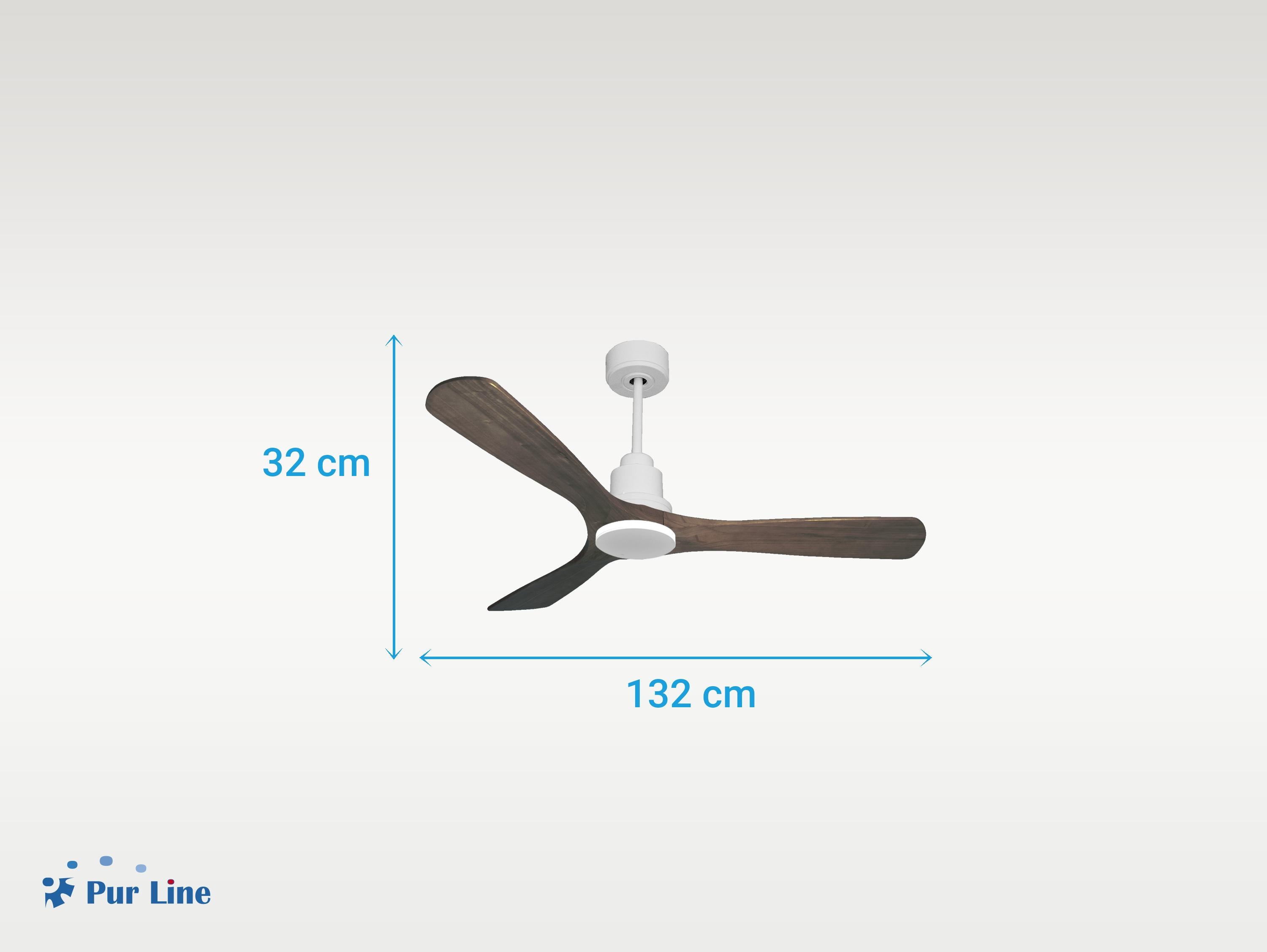 Ventilatore da soffitto Reversibile Termostato Wifi Motore CC Tetti inclinati Telecomando Hypersilence Memoria Shopify Vendible (AUTOMATICO)