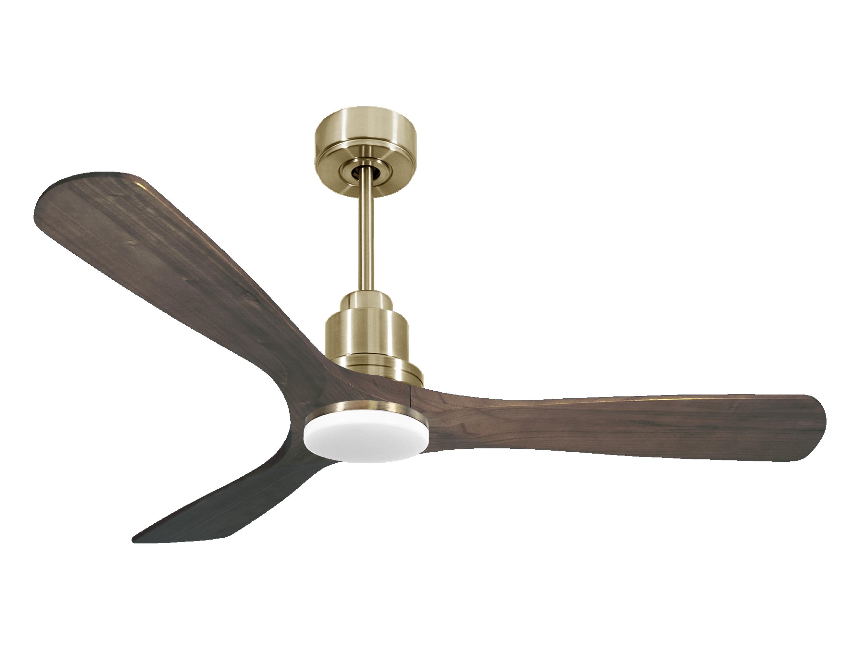 Ventilatore da soffitto Reversibile Termostato Dimmabile Wifi Motore CC Tetti inclinati Telecomando Luce a tre toni Hypersilence Memoria