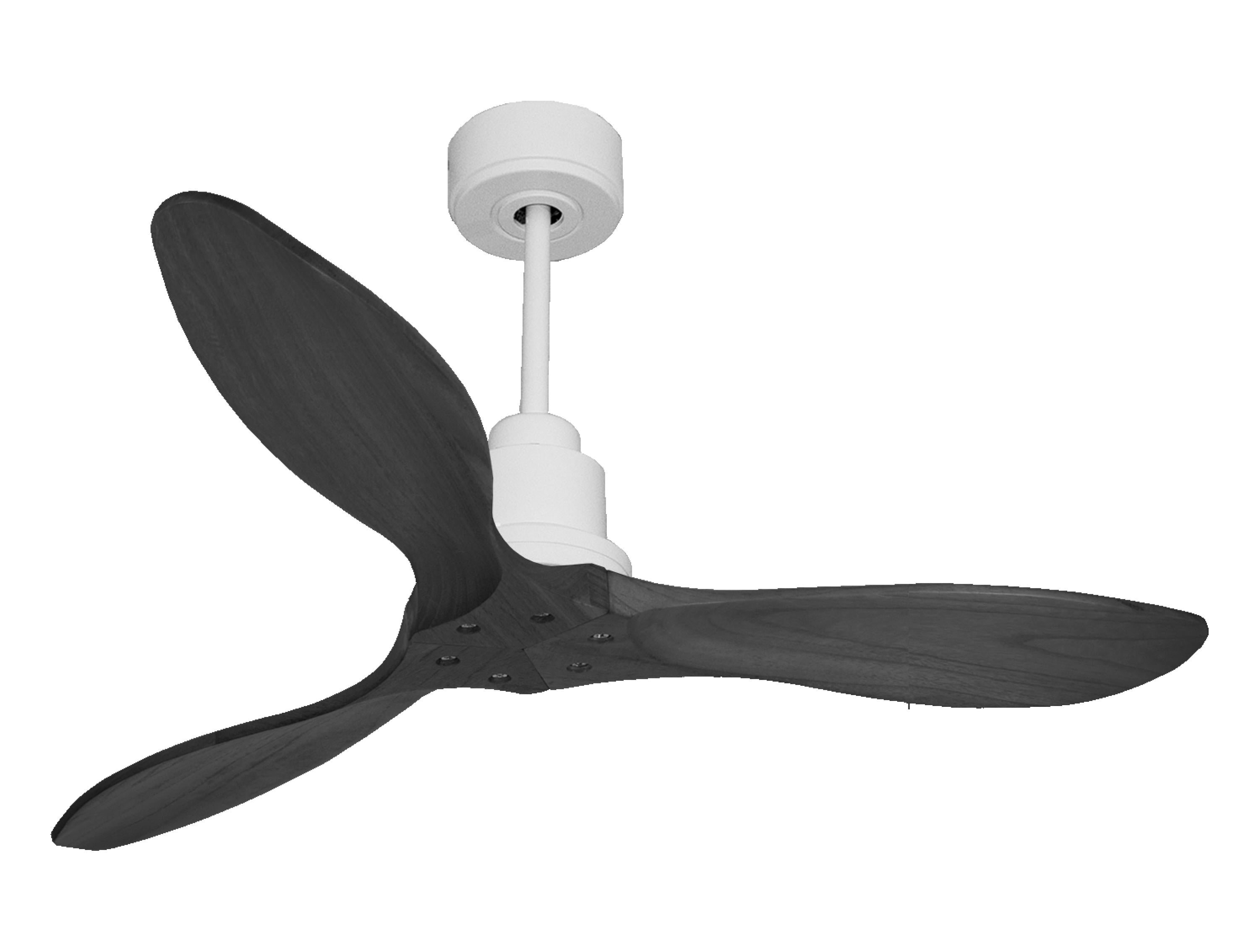 Ventilatore da soffitto Reversibile Termostato Wifi Motore CC Tetti inclinati Telecomando Hypersilence Memoria FullWood Shopify Vendible (AUTOMATICO)