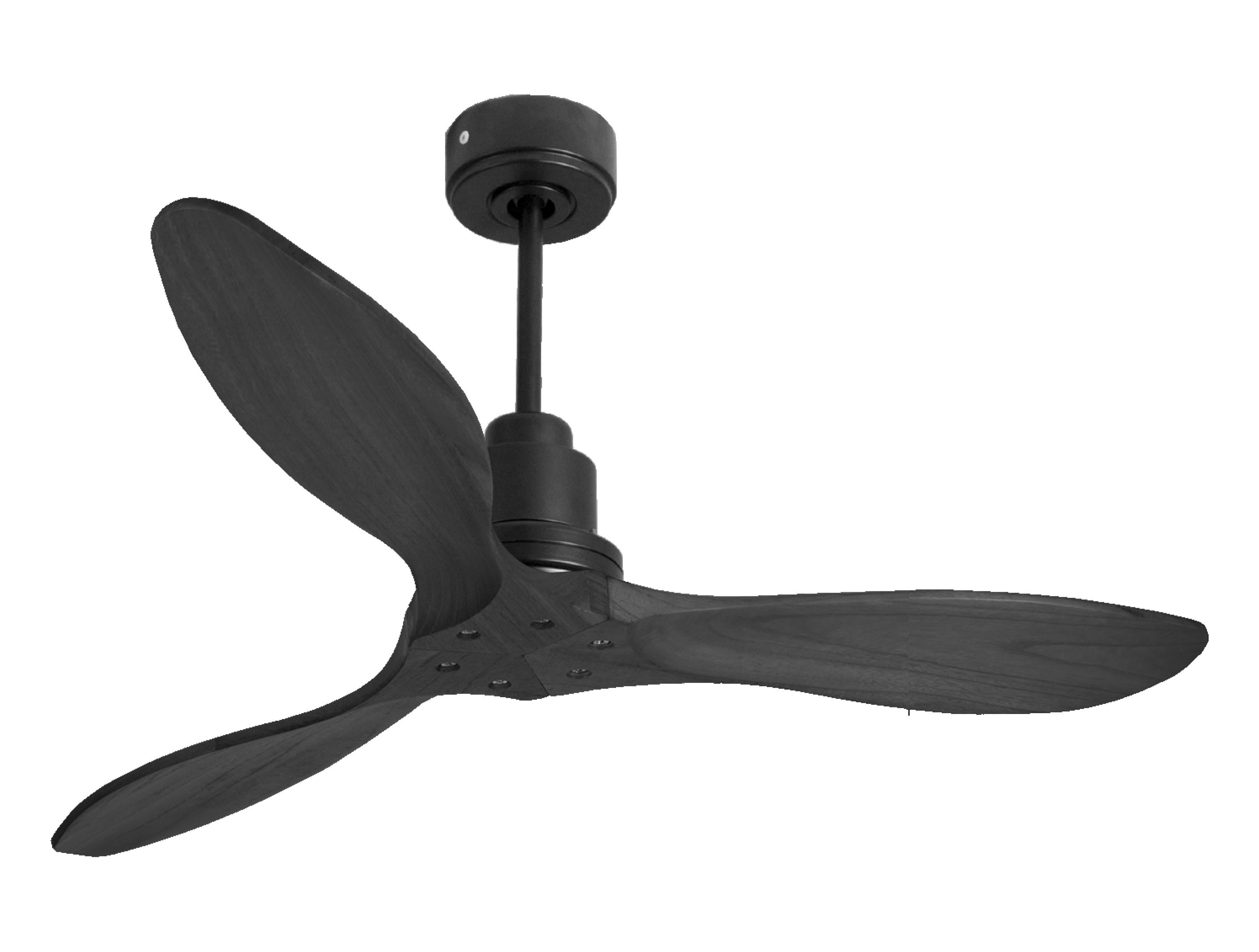 Ventilatore da soffitto Reversibile Termostato Wifi Motore CC Tetti inclinati Telecomando Hypersilence Memoria FullWood Shopify Vendible (AUTOMATICO)