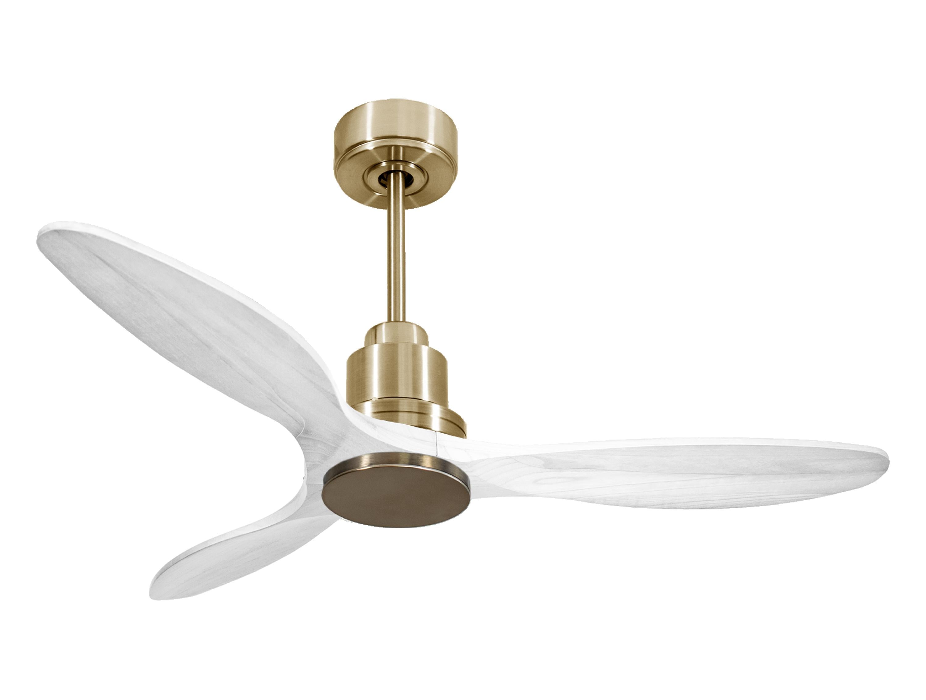 Ventilatore da soffitto Reversibile Termostato Wifi Motore CC Tetti inclinati Telecomando Hypersilence Memoria Shopify Vendible (AUTOMATICO)