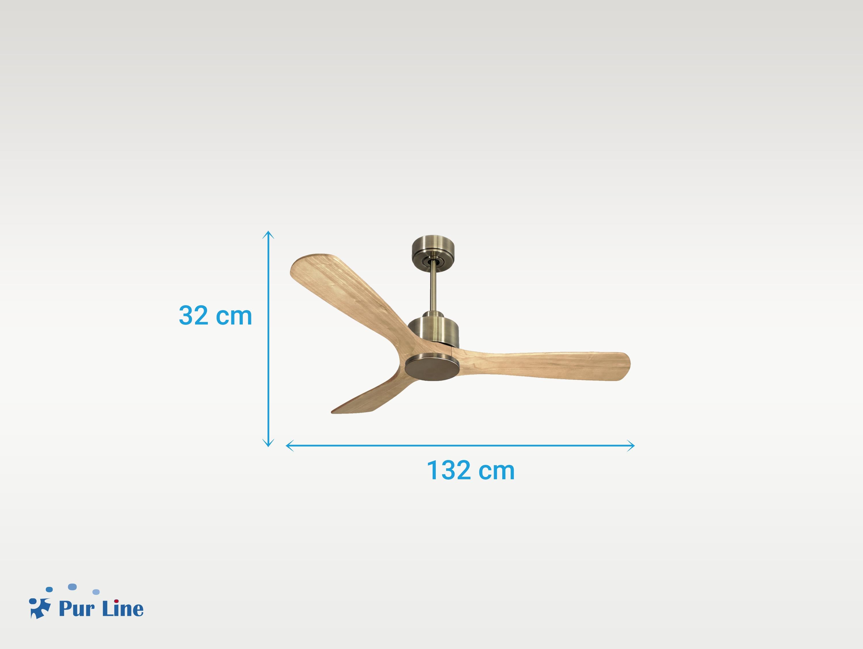 Ventilatore da soffitto Reversibile Termostato Wifi Motore CC Tetti inclinati Telecomando Hypersilence Memoria