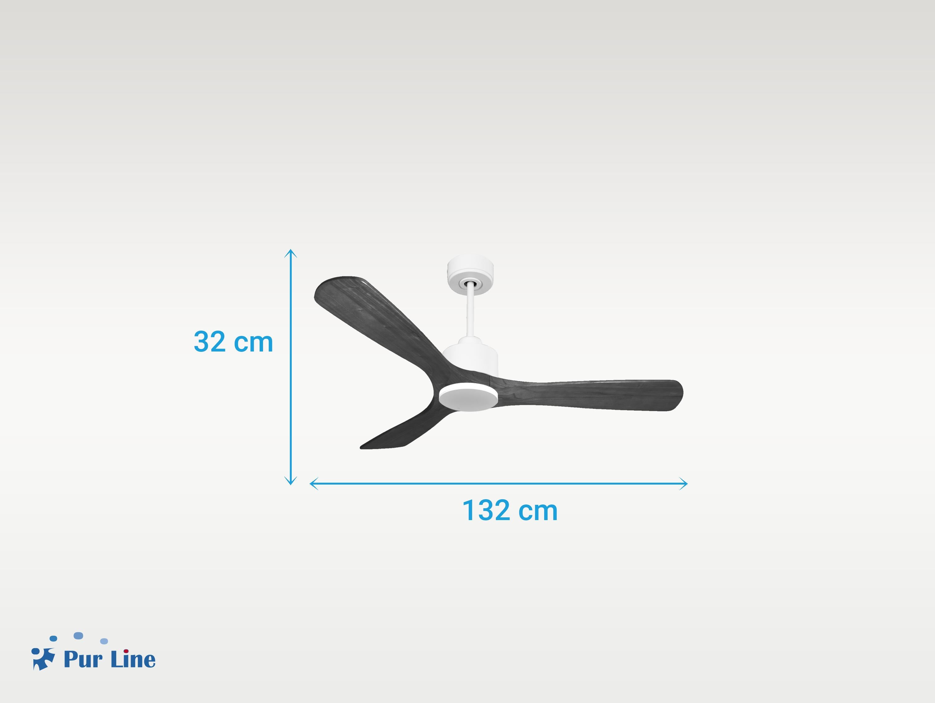 Ventilatore da soffitto Reversibile Termostato Wifi Motore CC Tetti inclinati Telecomando Hypersilence Memoria