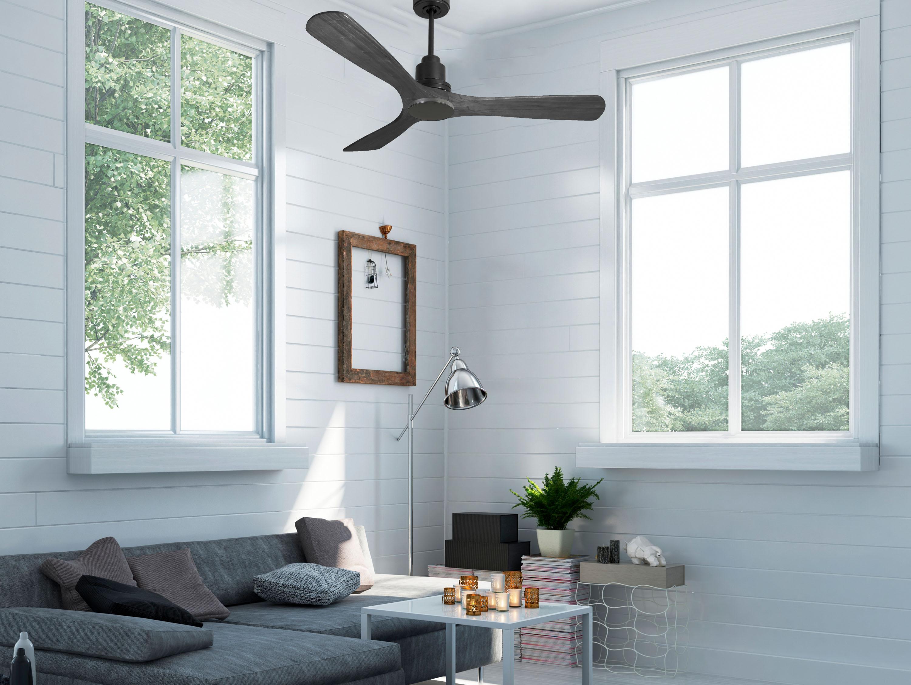 Ventilatore da soffitto Reversibile Termostato Wifi Motore CC Tetti inclinati Telecomando Hypersilence Memoria Shopify Vendible (AUTOMATICO)