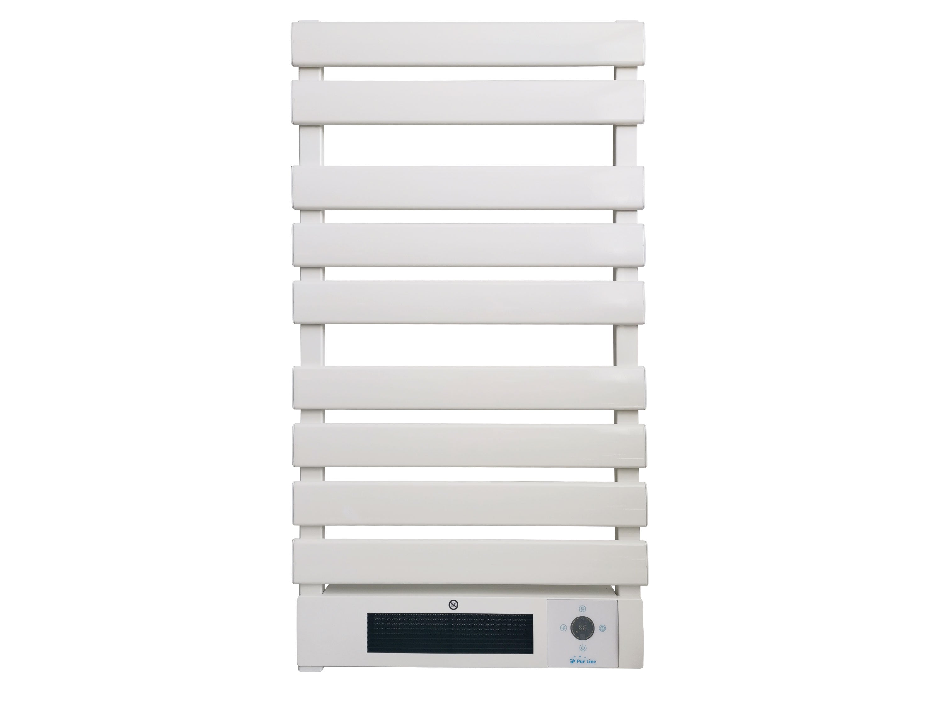 Scaldasalviette elettrico 1500W in alluminio bianco con display a LED