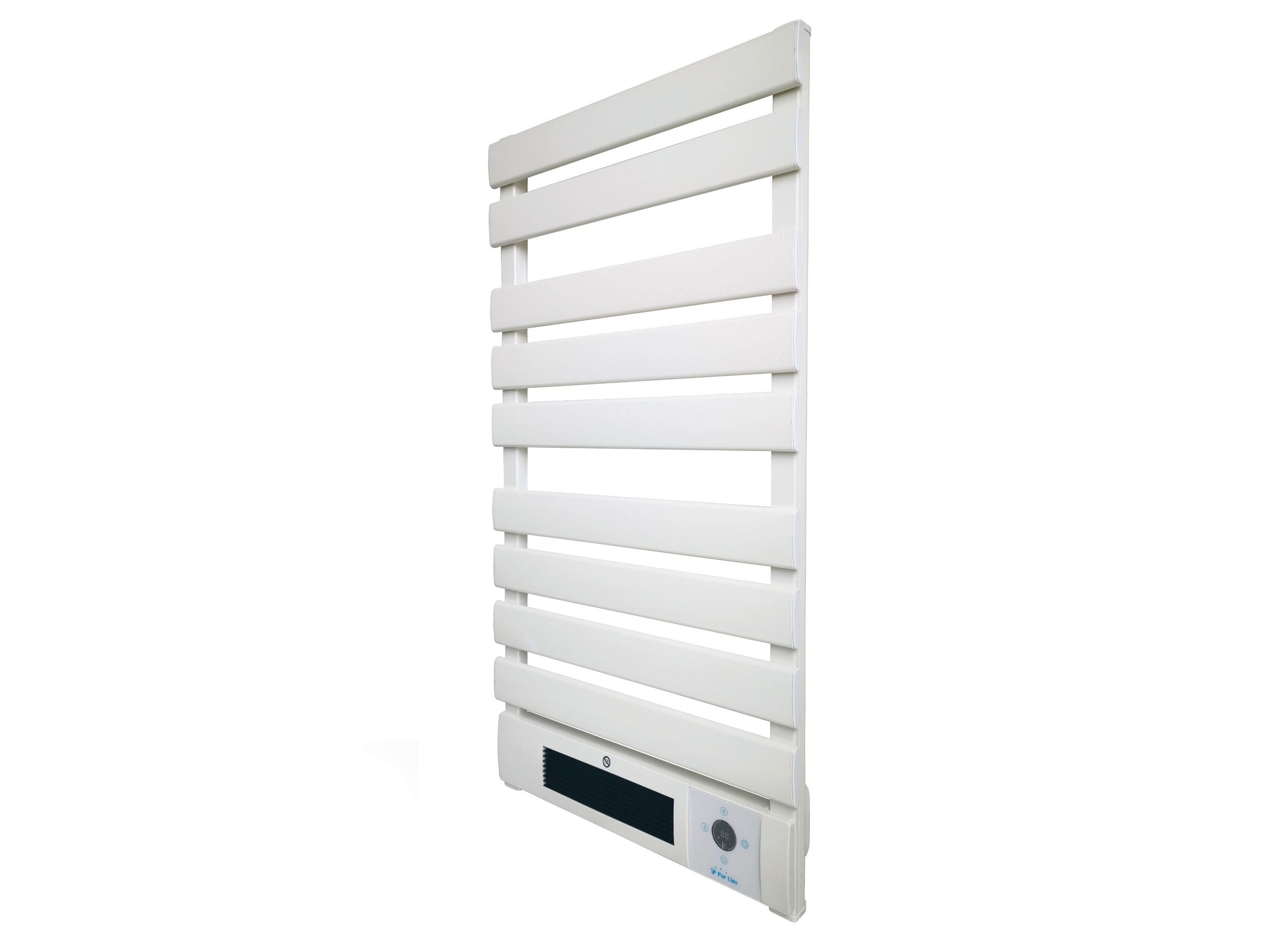 Scaldasalviette elettrico 1500W in alluminio bianco con display a LED