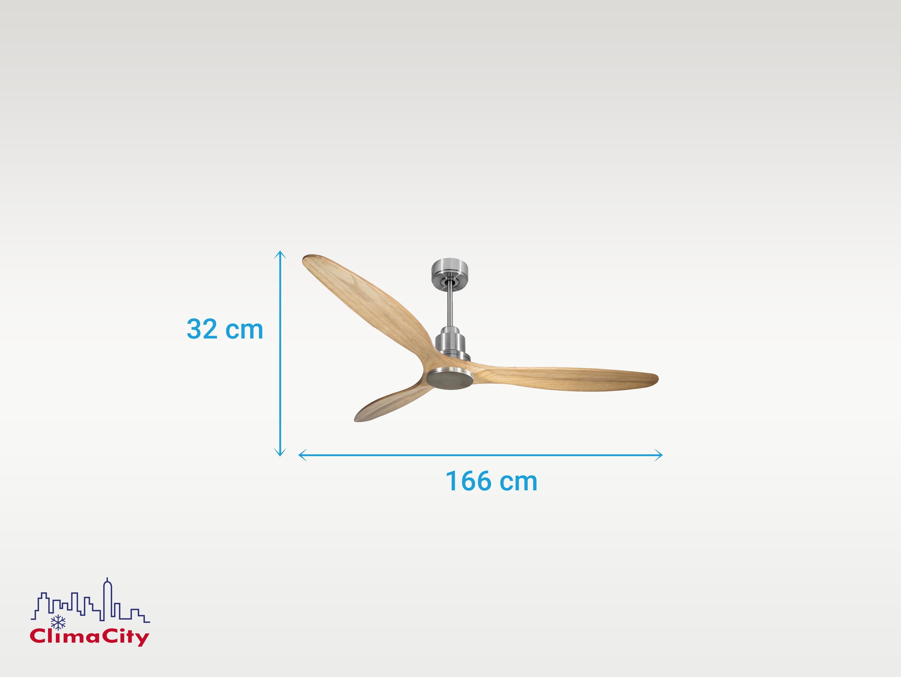 Ventilatore da soffitto Reversibile Termostato Wifi Motore CC Tetti inclinati Telecomando Hypersilence Memoria
