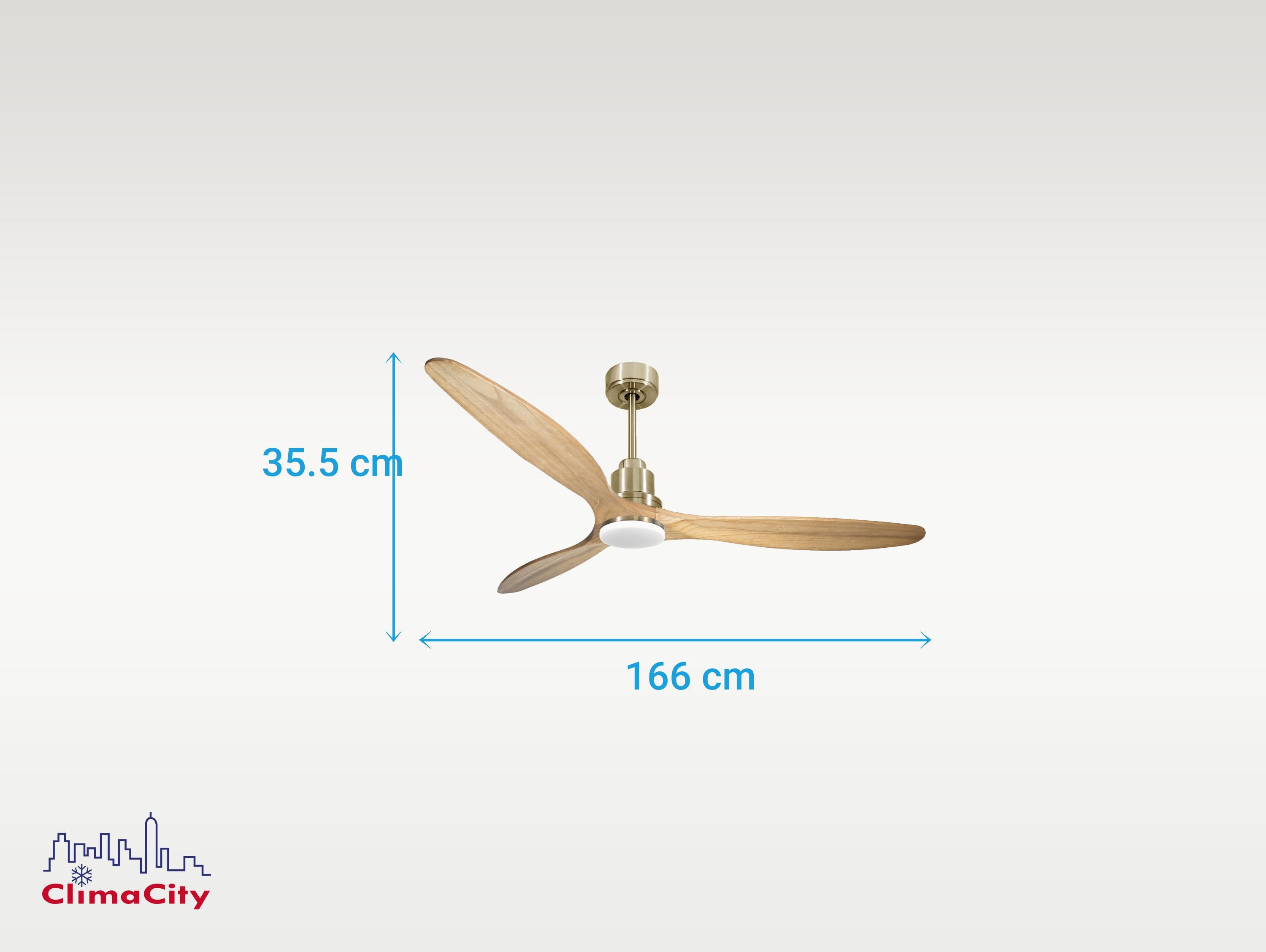 Ventilatore da soffitto Reversibile Termostato Dimmabile Wifi Motore CC Tetti inclinati Telecomando Luce a tre toni Hypersilence Memoria
