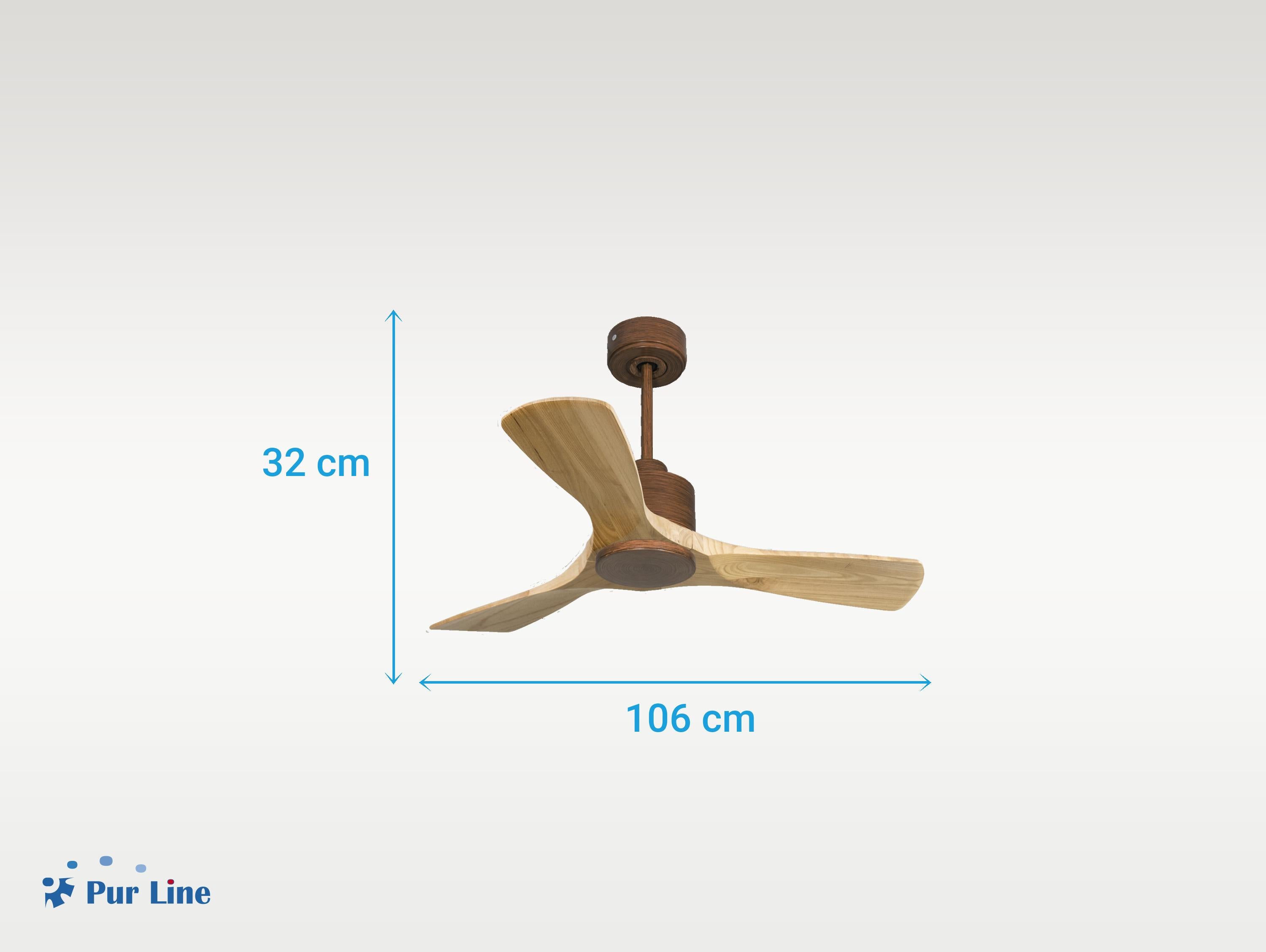 Ventilatore da soffitto Reversibile Termostato Wifi Motore CC Tetti inclinati Telecomando Hypersilence Memoria Shopify Vendible (AUTOMATICO)
