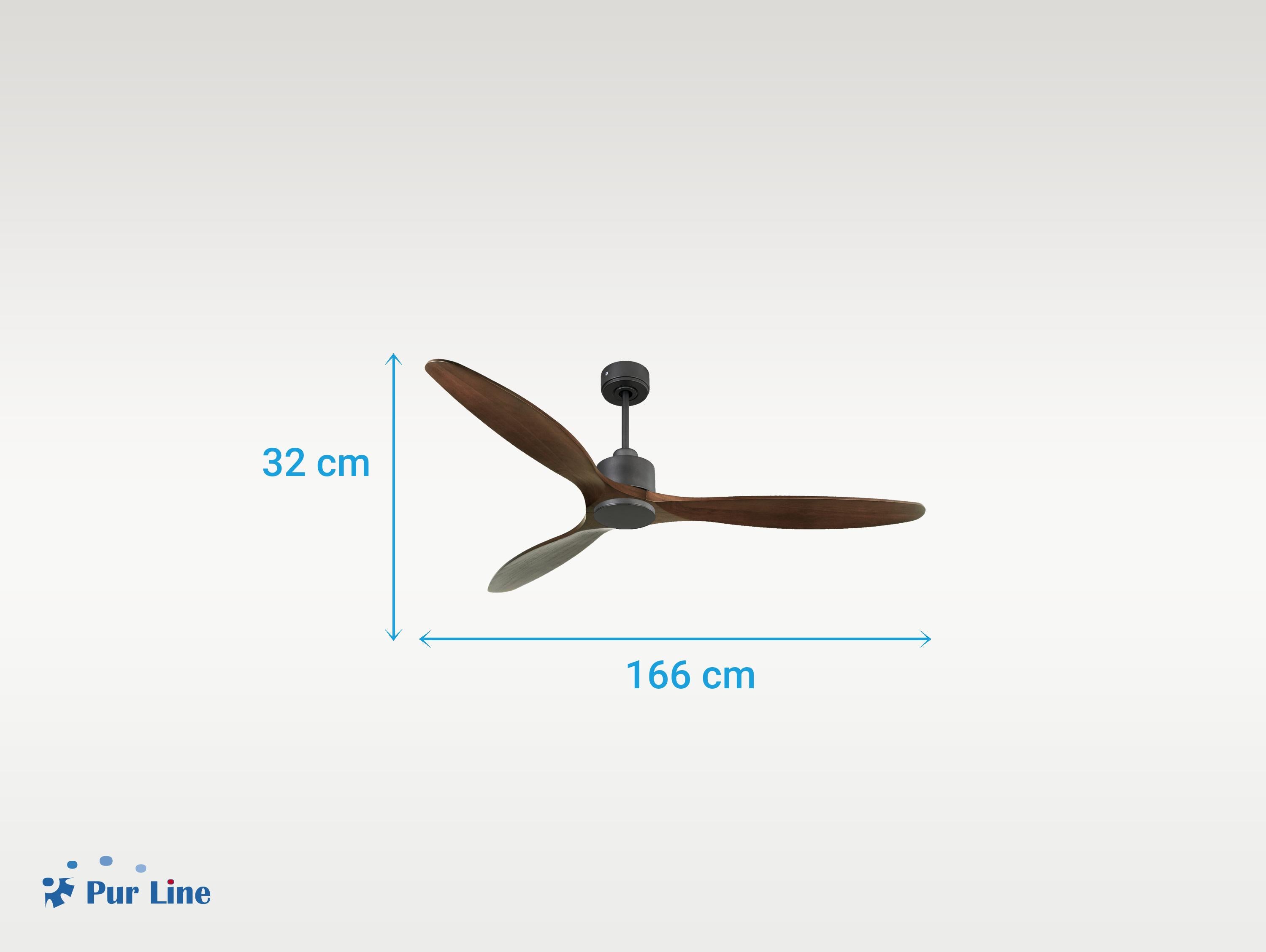 Ventilatore da soffitto Reversibile Termostato Wifi Motore CC Tetti inclinati Telecomando Hypersilence Memoria