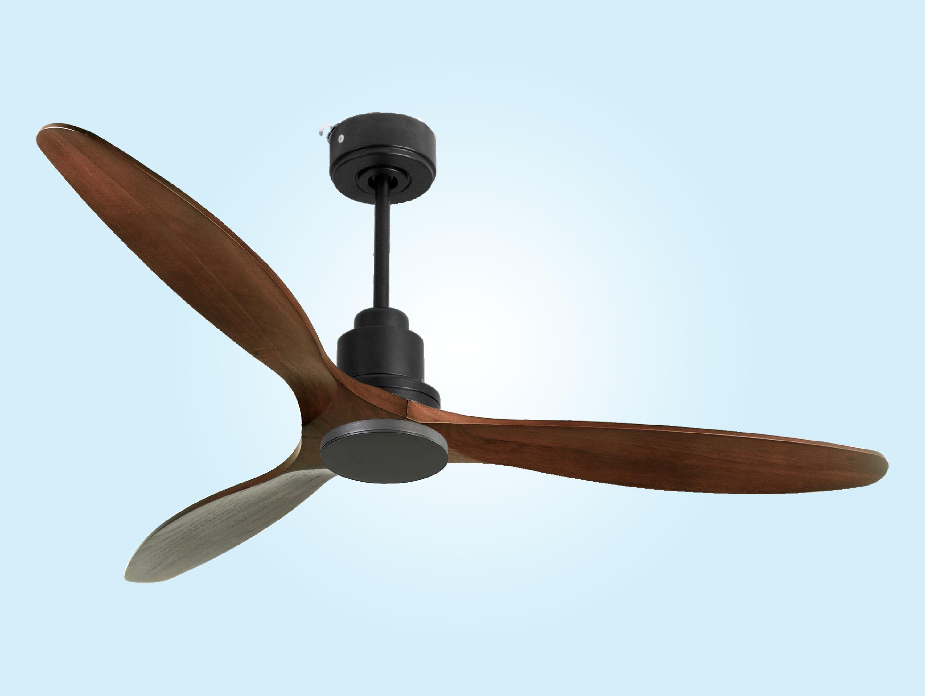Ventilatore da soffitto Reversibile Termostato Wifi Motore CC Tetti inclinati Telecomando Hypersilence Memoria Shopify Vendible (AUTOMATICO)