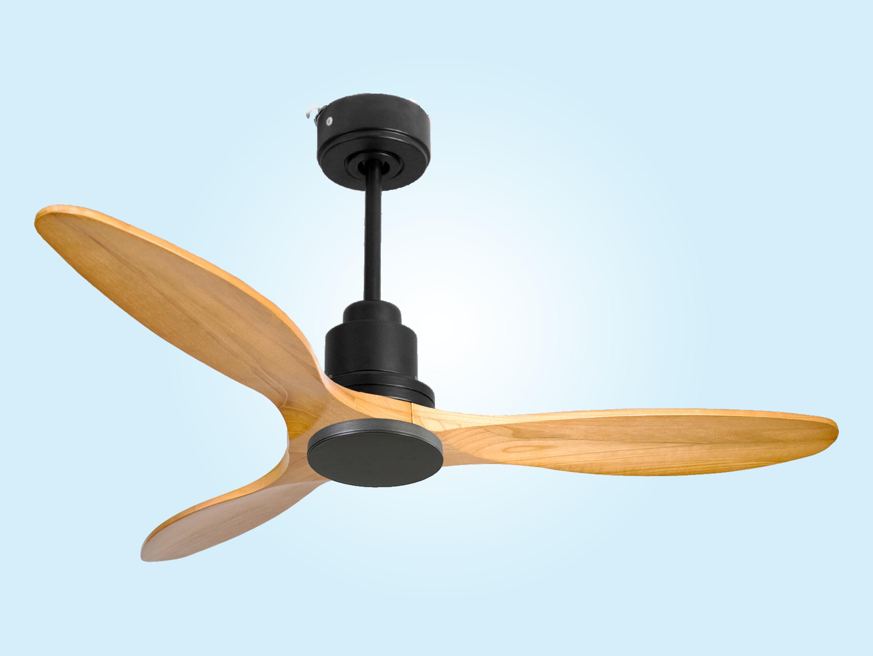Ventilatore da soffitto Reversibile Termostato Wifi Motore CC Tetti inclinati Telecomando Hypersilence Memoria Shopify Vendible (AUTOMATICO)