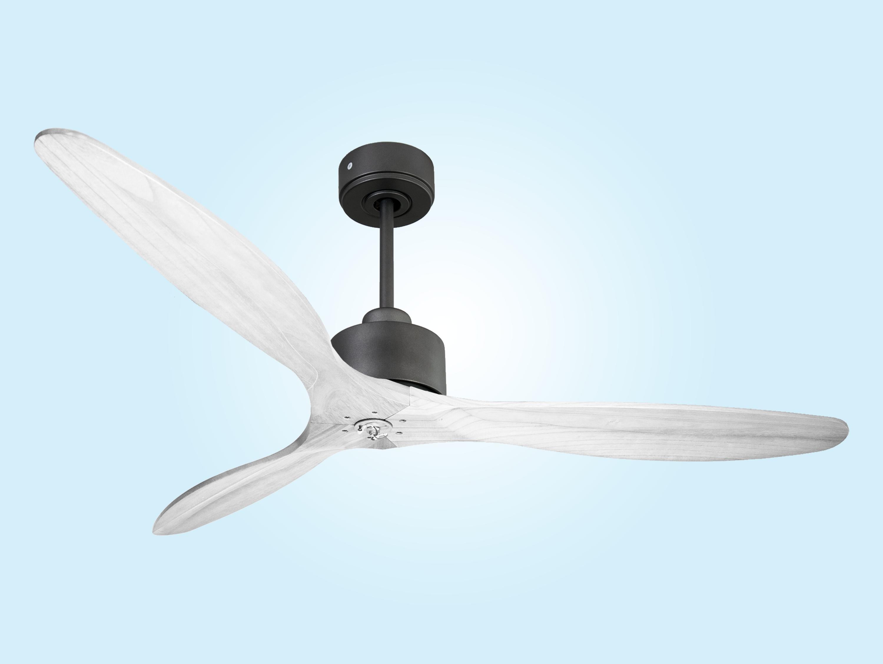 Ventilatore da soffitto Reversibile Termostato Dimmabile Wifi Motore CC Tetti inclinati Telecomando Luce a tre toni Hypersilence Memoria Shopify Vendible (AUTOMATICO)