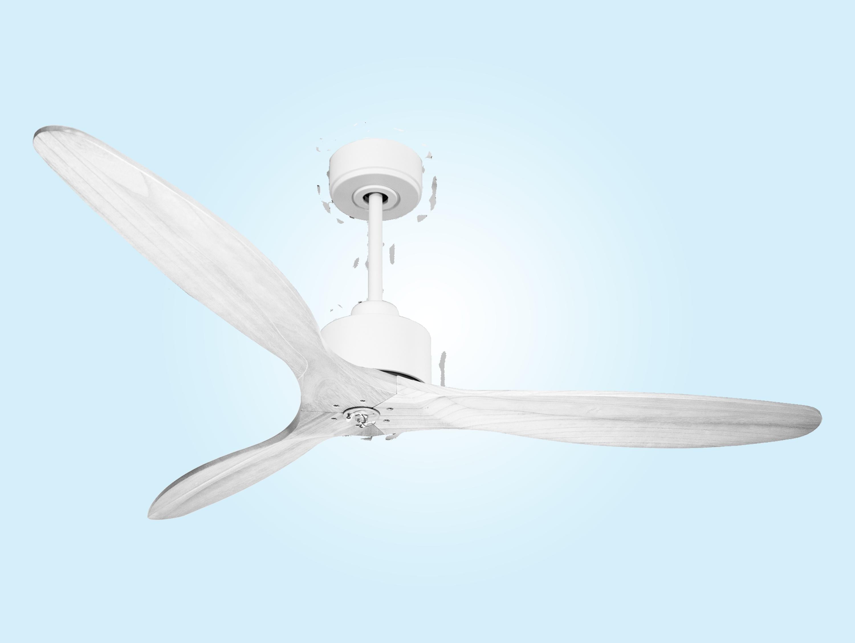 Ventilatore da soffitto Reversibile Termostato Dimmabile Wifi Motore CC Tetti inclinati Telecomando Luce a tre toni Hypersilence Memoria Shopify Vendible (AUTOMATICO)