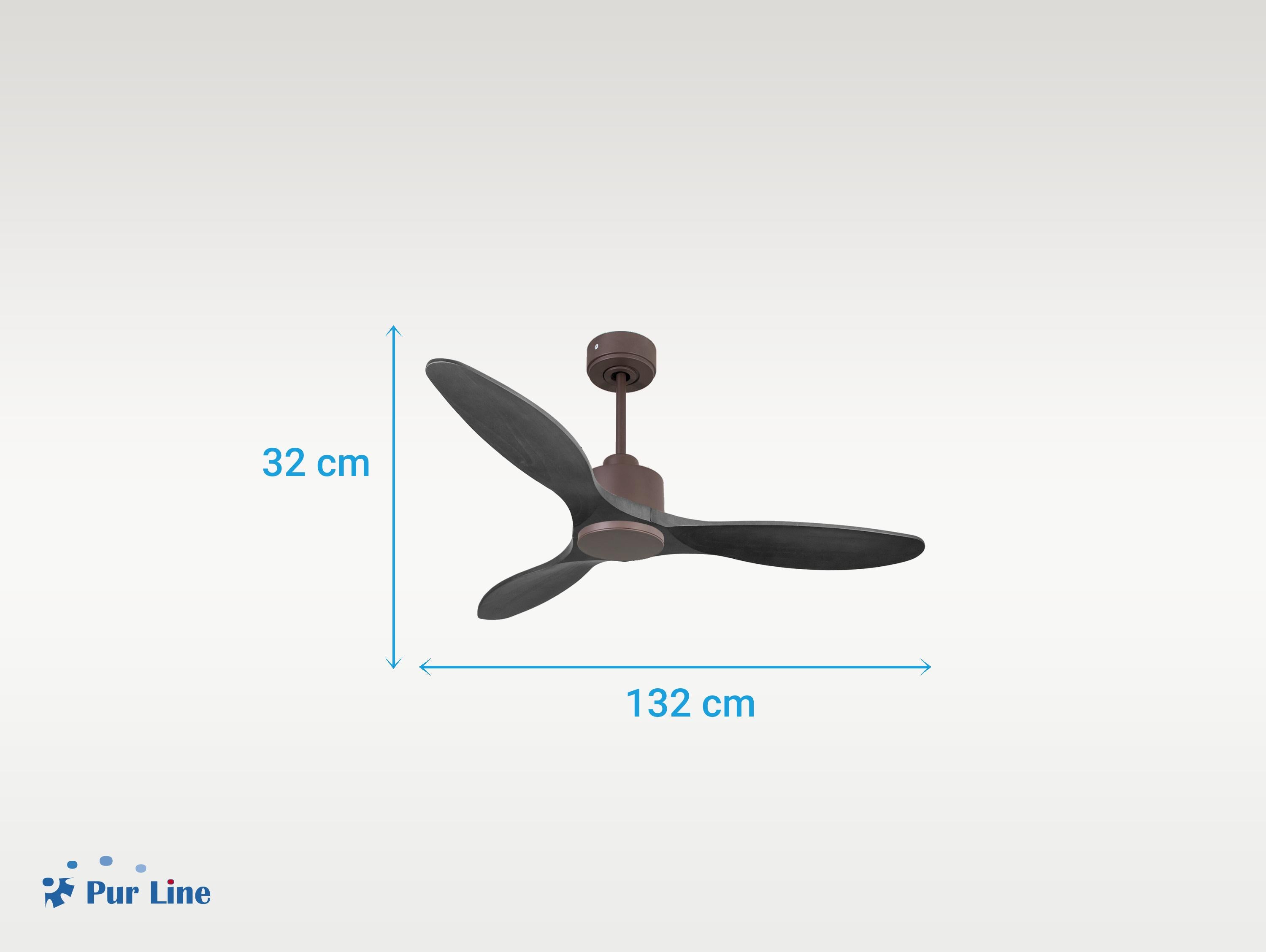 Ventilatore da soffitto Reversibile Termostato Wifi Motore CC Tetti inclinati Telecomando Hypersilence Memoria
