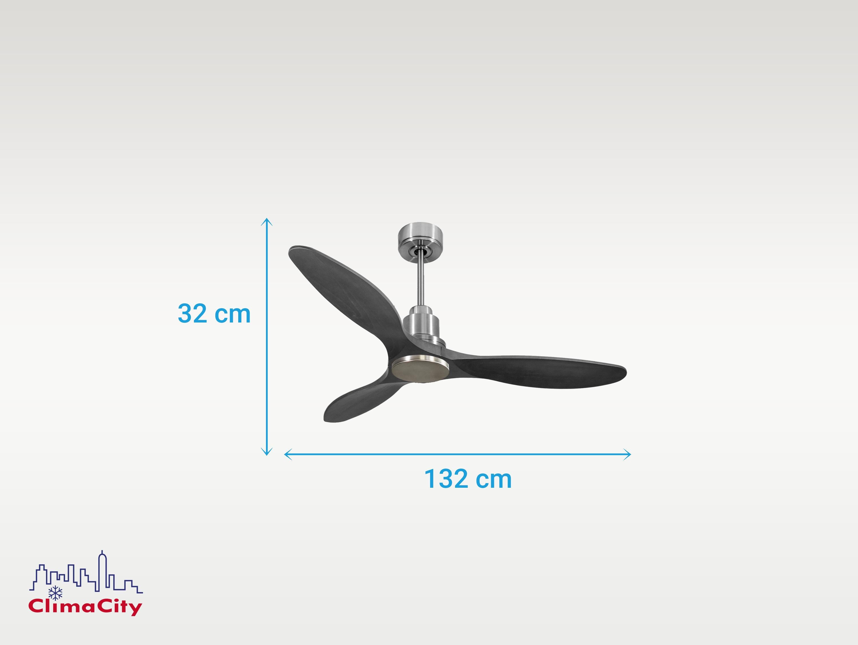 Ventilatore da soffitto Reversibile Termostato Wifi Motore CC Tetti inclinati Telecomando Hypersilence Memoria Shopify Vendible (AUTOMATICO)