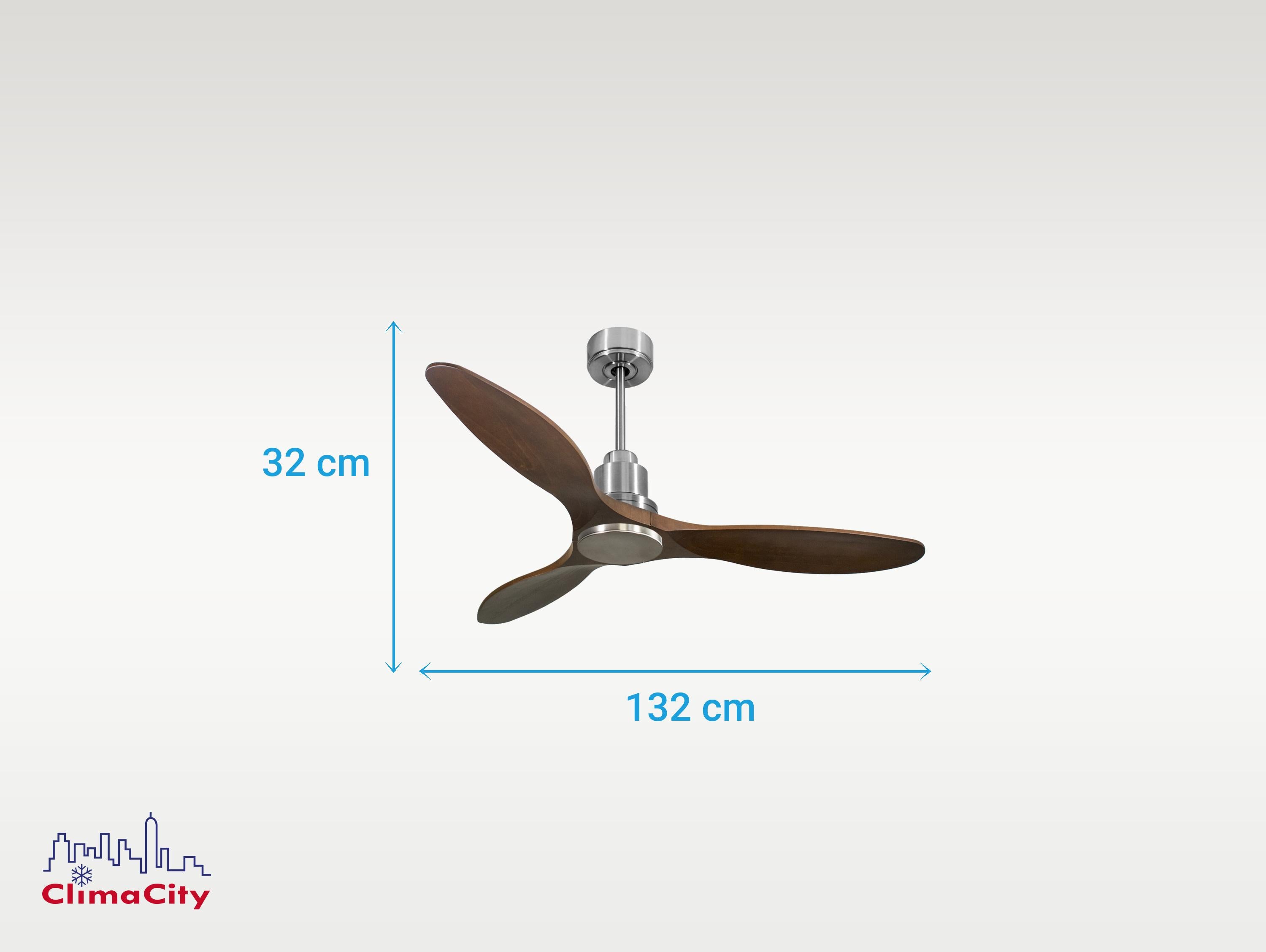 Ventilatore da soffitto Reversibile Termostato Wifi Motore CC Tetti inclinati Telecomando Hypersilence Memoria Shopify Vendible (AUTOMATICO)