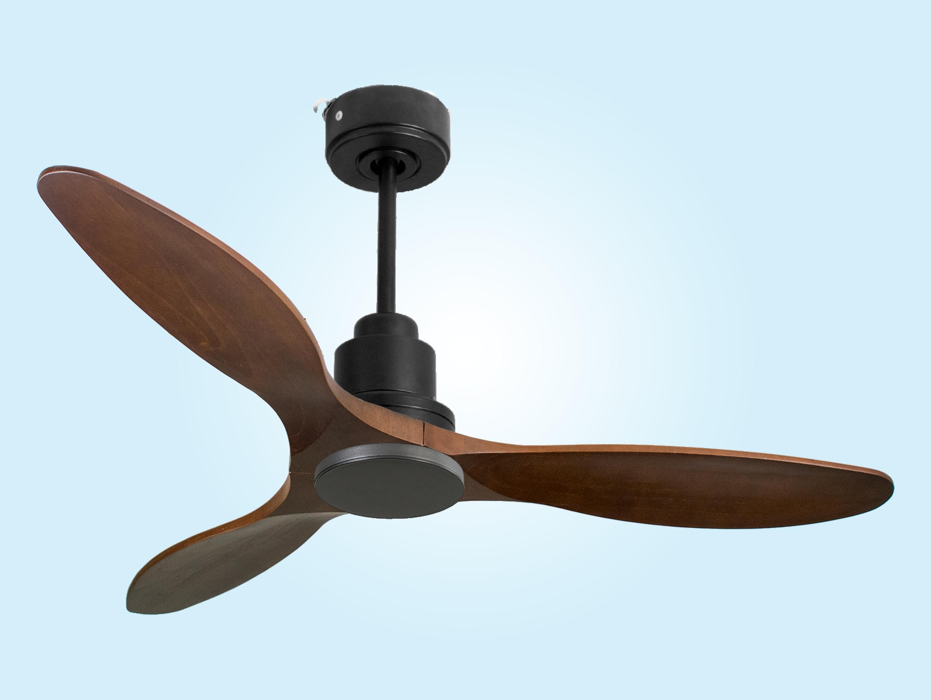 Ventilatore da soffitto Reversibile Termostato Wifi Motore CC Tetti inclinati Telecomando Hypersilence Memoria Shopify Vendible (AUTOMATICO)