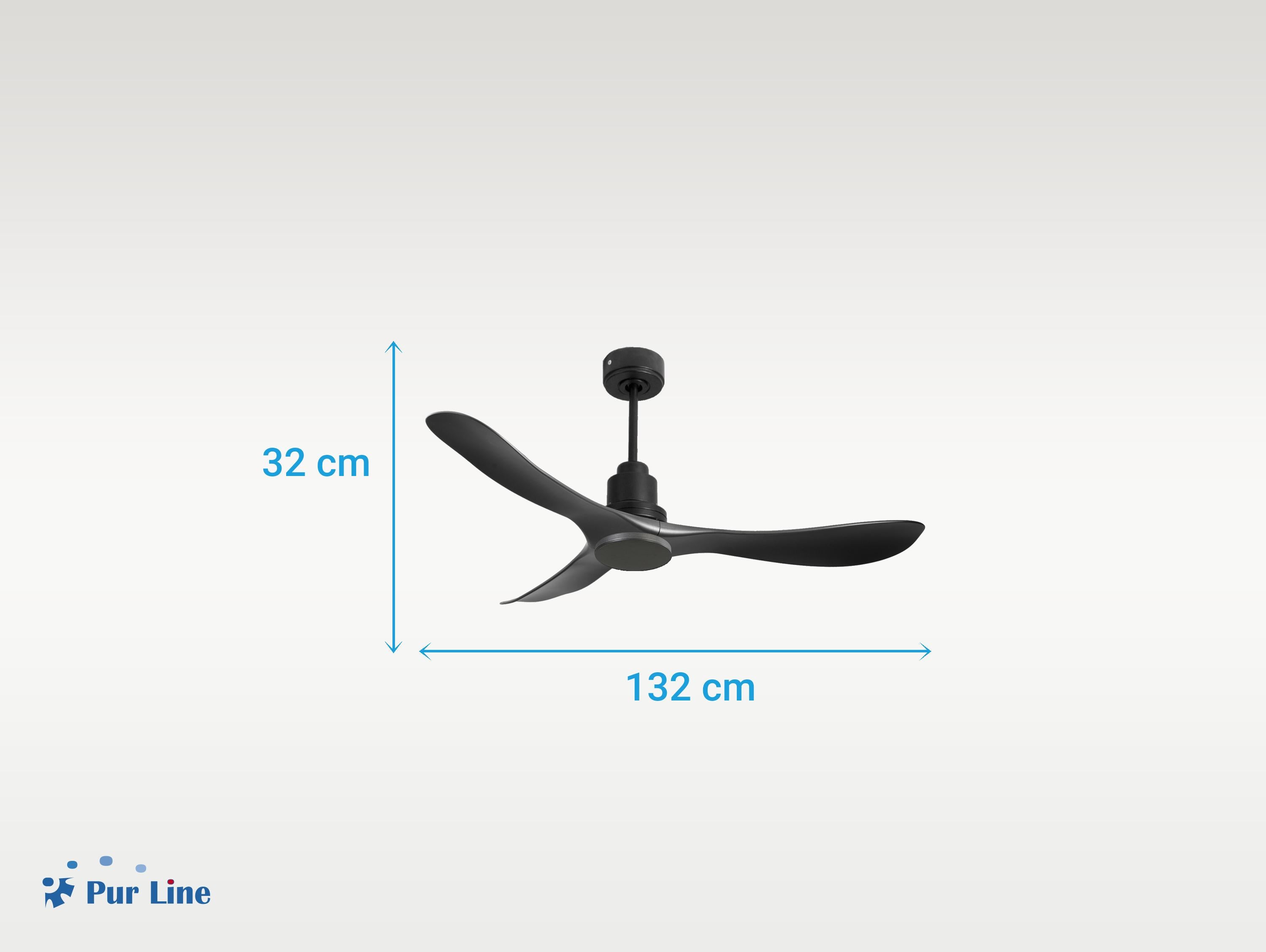 Ventilatore da soffitto Reversibile Termostato Wifi Motore CC Tetti inclinati Telecomando Hypersilence Memoria Shopify Vendible (AUTOMATICO)
