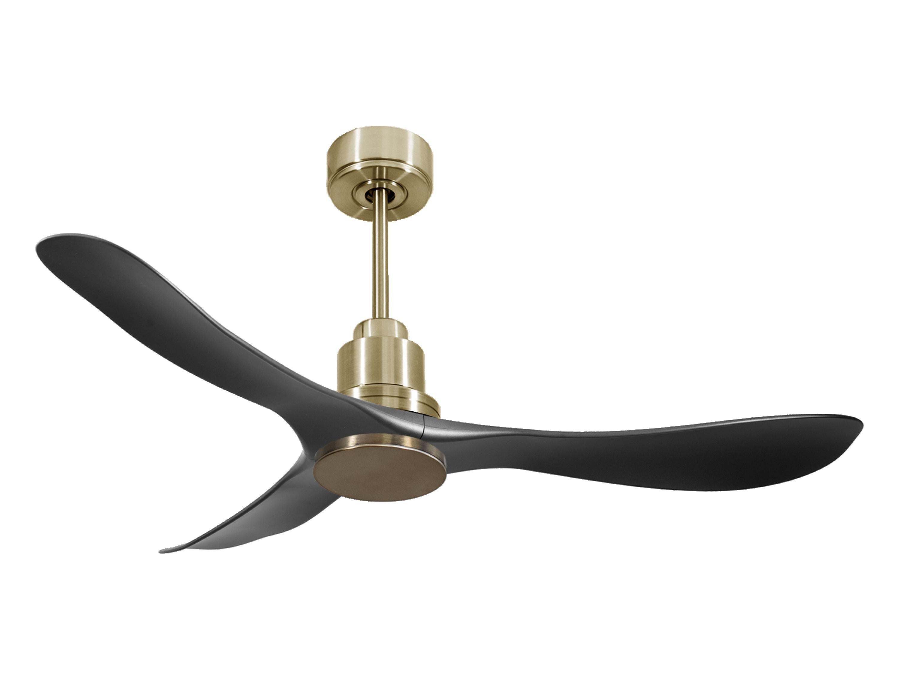 Ventilatore da soffitto Reversibile Termostato Wifi Motore CC Tetti inclinati Telecomando Hypersilence Memoria Shopify Vendible (AUTOMATICO)
