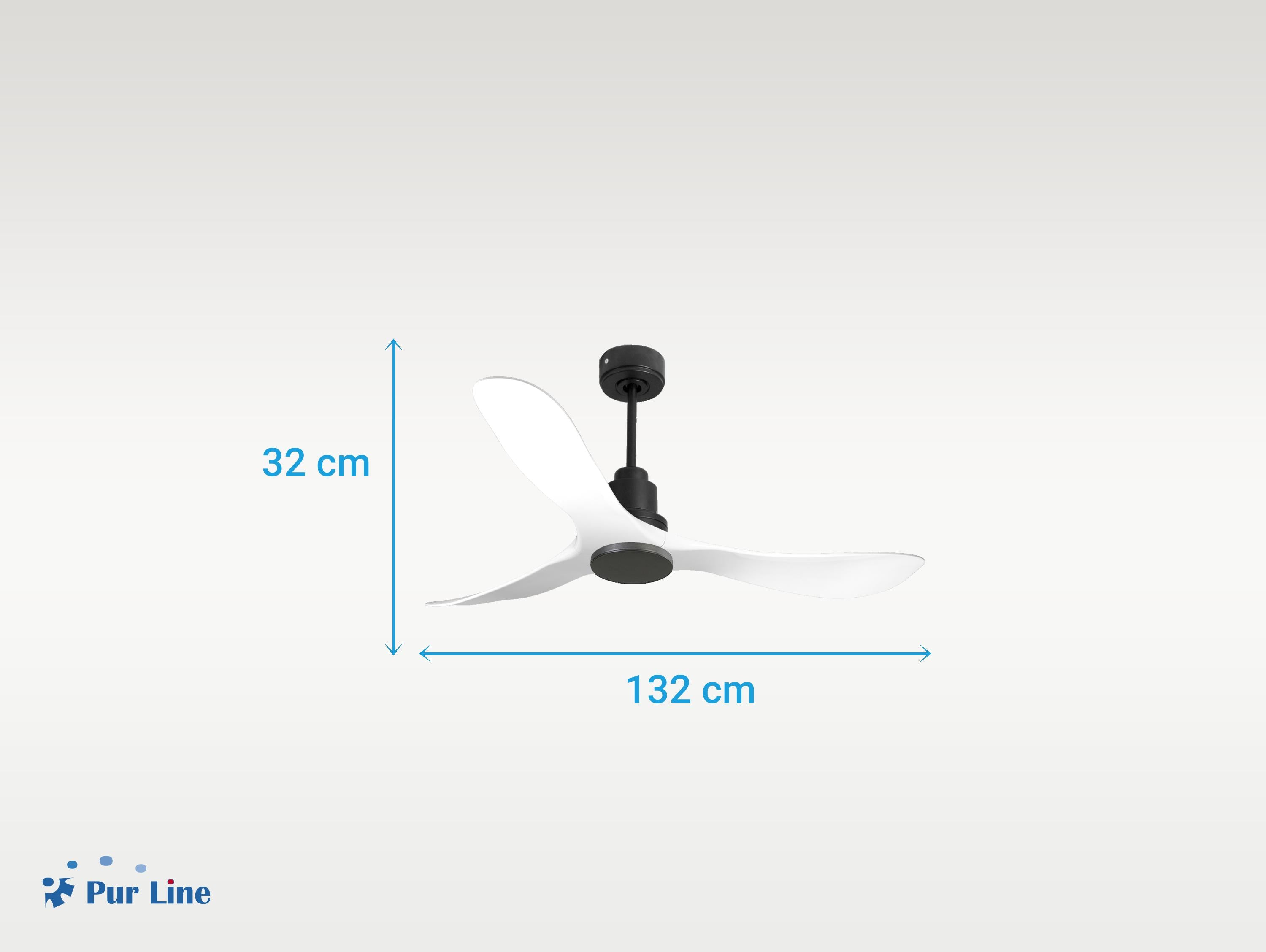 Ventilatore da soffitto Reversibile Termostato Wifi Motore CC Tetti inclinati Telecomando Hypersilence Memoria Shopify Vendible (AUTOMATICO)
