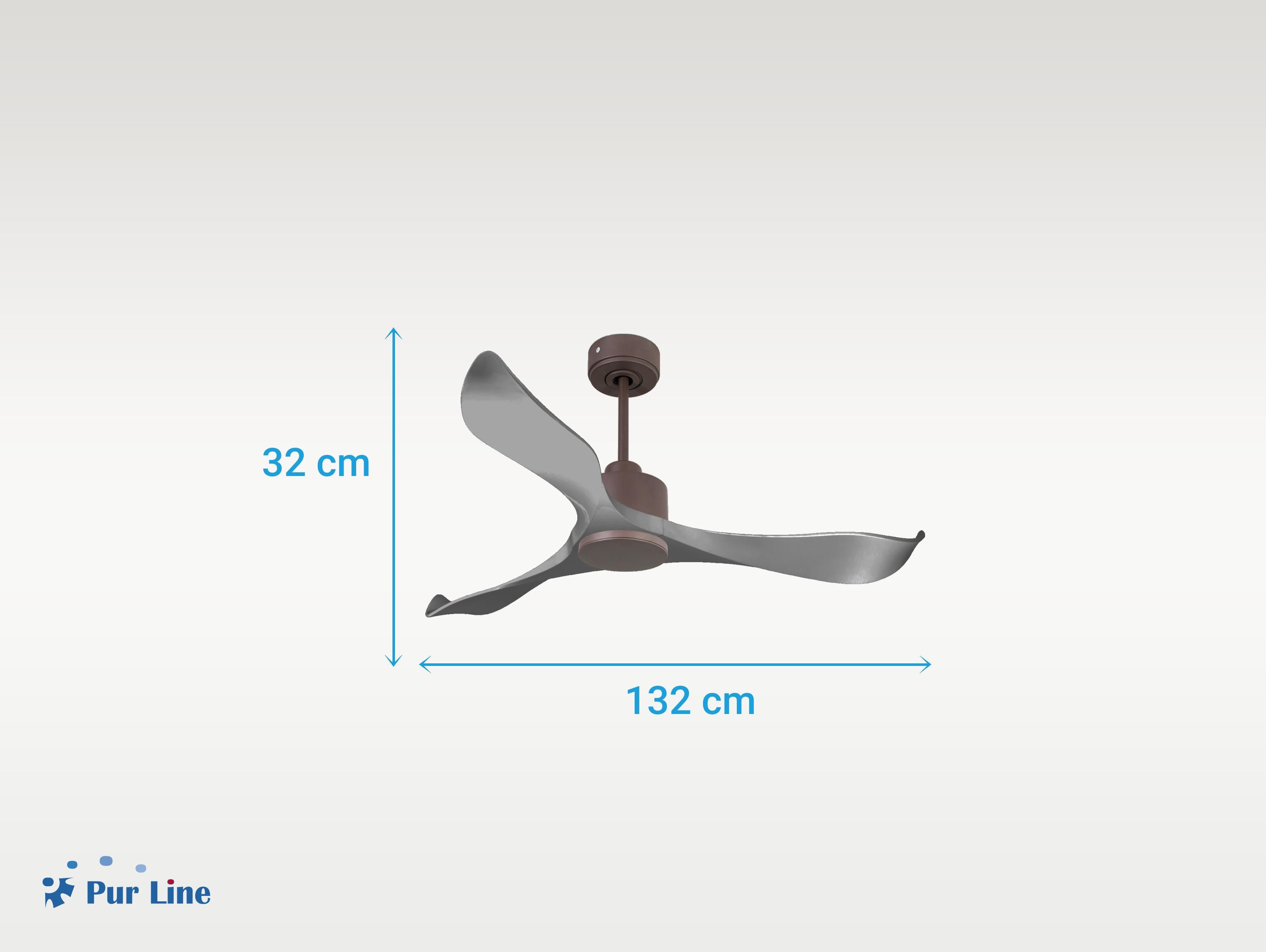 Ventilatore da soffitto Reversibile Termostato Wifi Motore CC Tetti inclinati Telecomando Memoria
