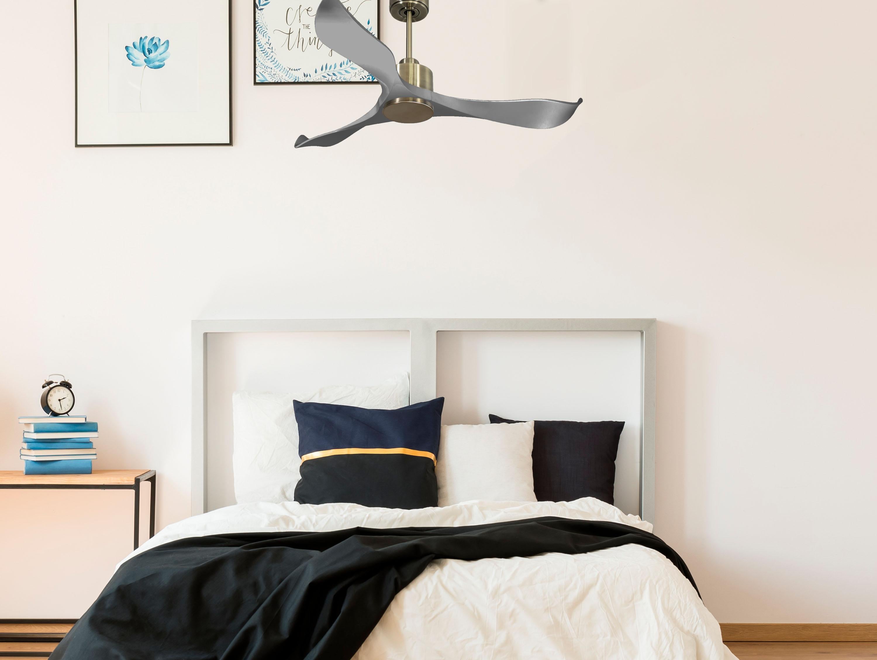 Ventilatore da soffitto Reversibile Termostato Wifi Motore CC Tetti inclinati Telecomando Memoria