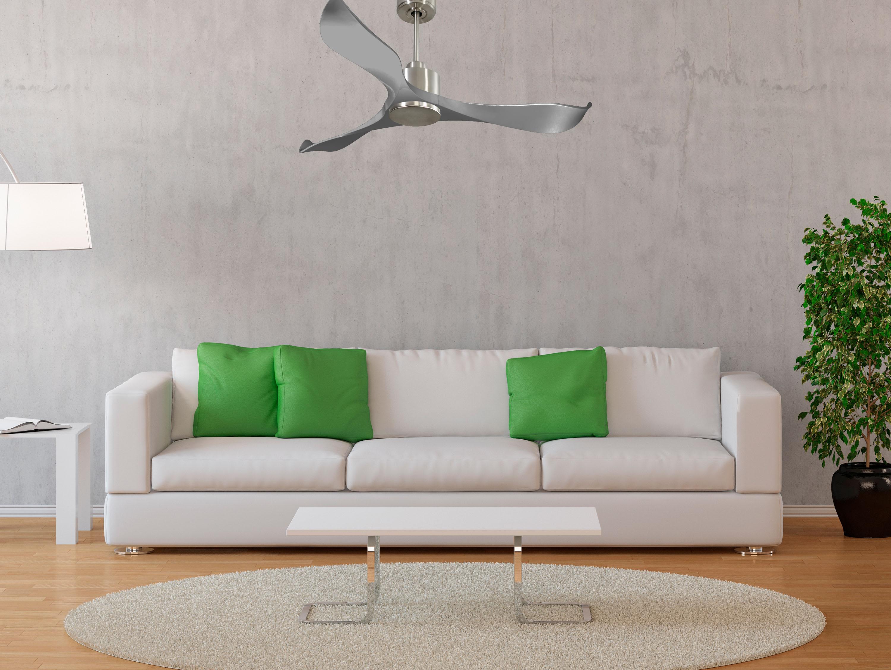 Ventilatore da soffitto Reversibile Termostato Wifi Motore CC Tetti inclinati Telecomando Memoria