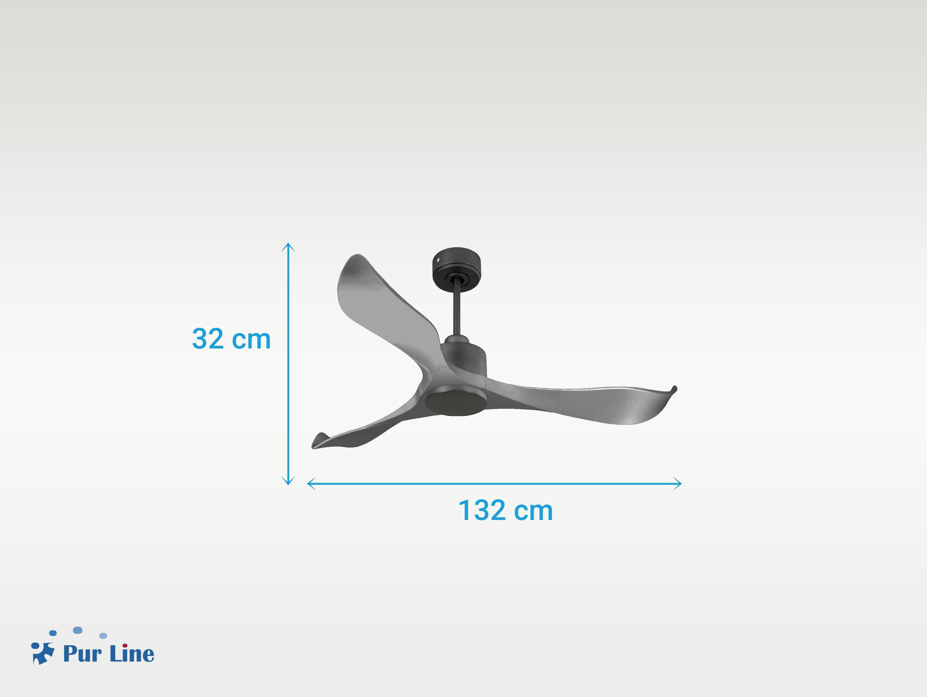 Ventilatore da soffitto Reversibile Termostato Wifi Motore CC Tetti inclinati Telecomando Hypersilence Memoria Shopify Vendible (AUTOMATICO)