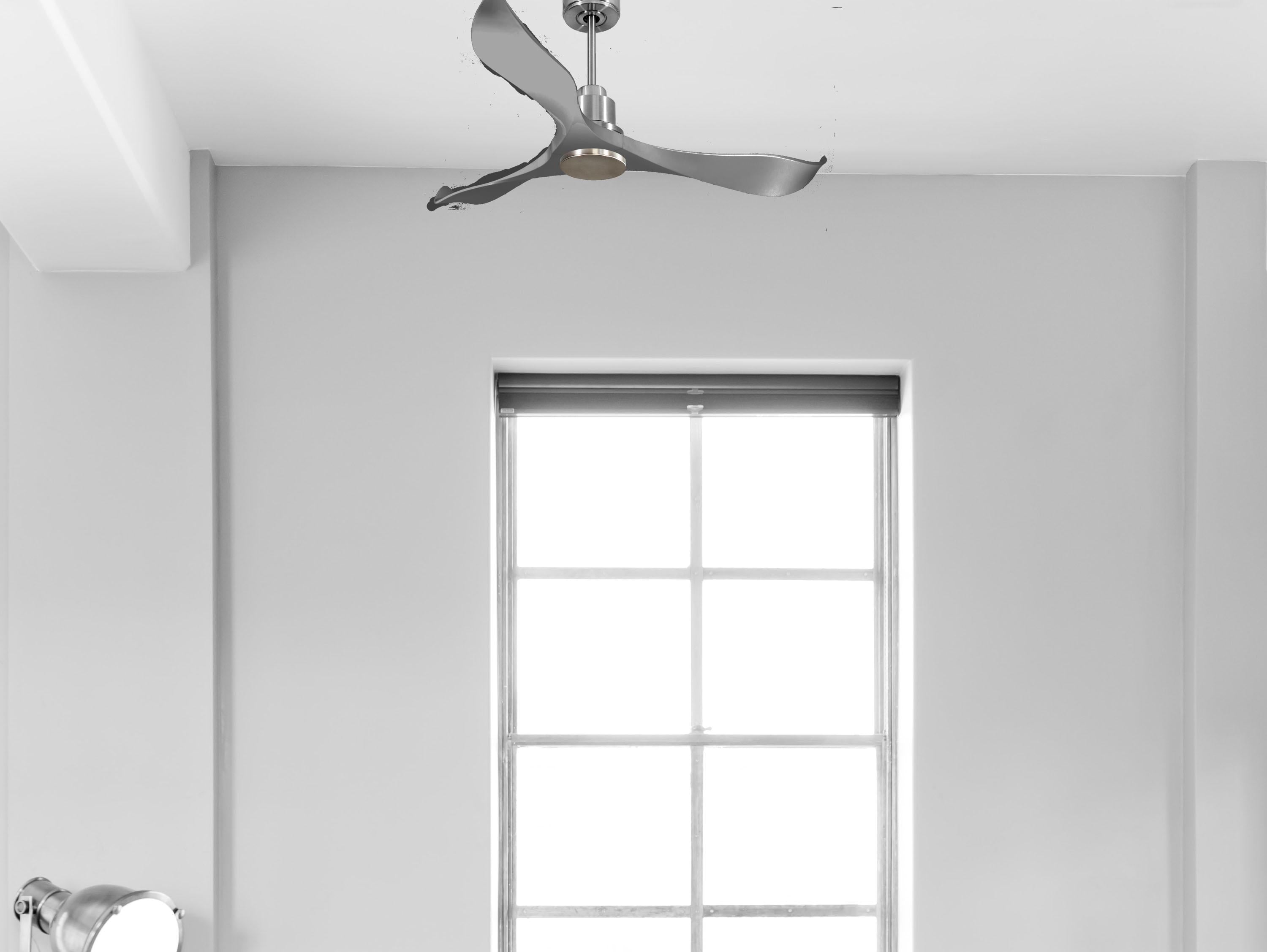 Ventilatore da soffitto Reversibile Termostato Wifi Motore CC Tetti inclinati Telecomando Hypersilence Memoria Shopify Vendible (AUTOMATICO)
