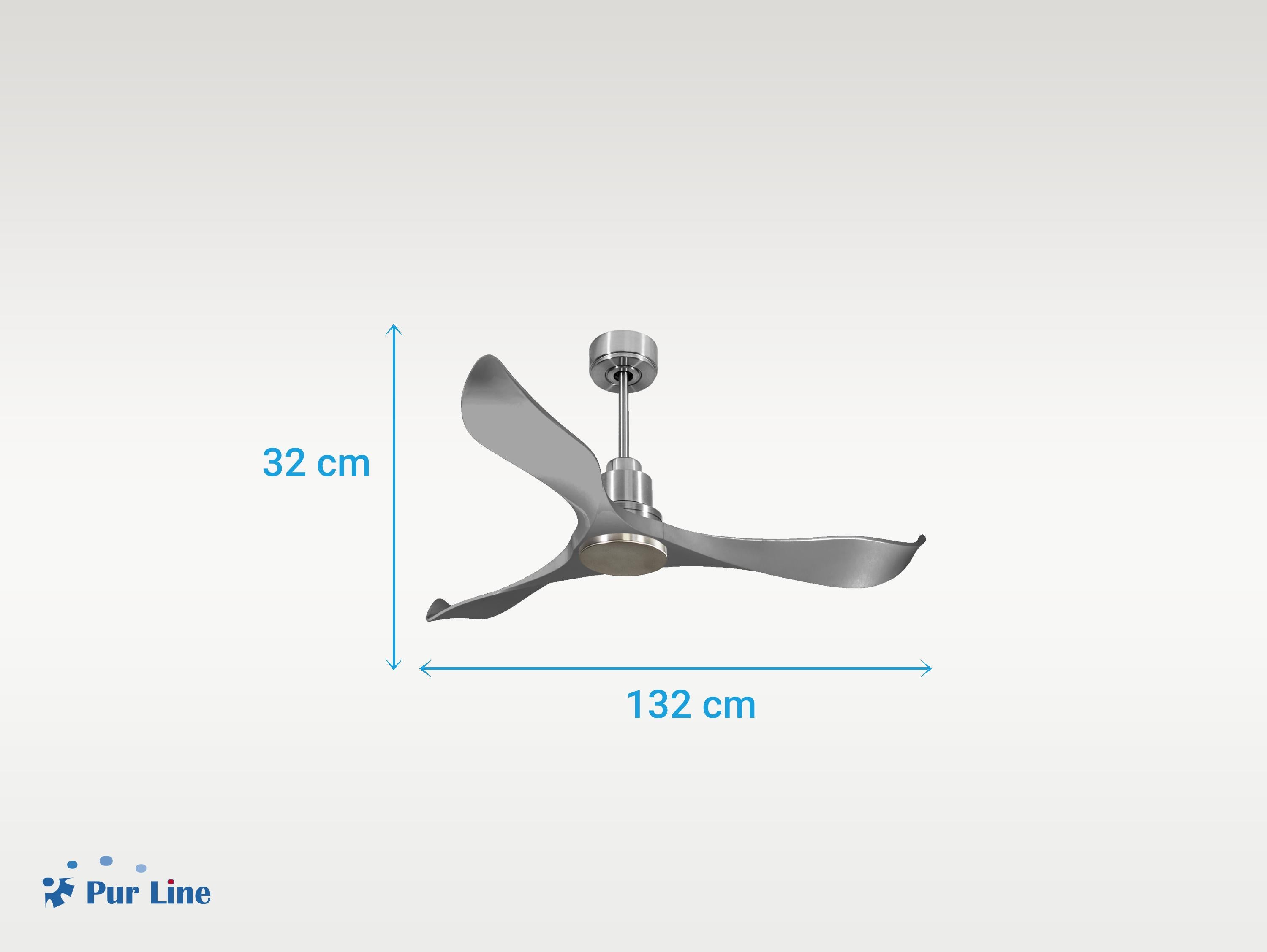 Ventilatore da soffitto Reversibile Termostato Wifi Motore CC Tetti inclinati Telecomando Hypersilence Memoria Shopify Vendible (AUTOMATICO)