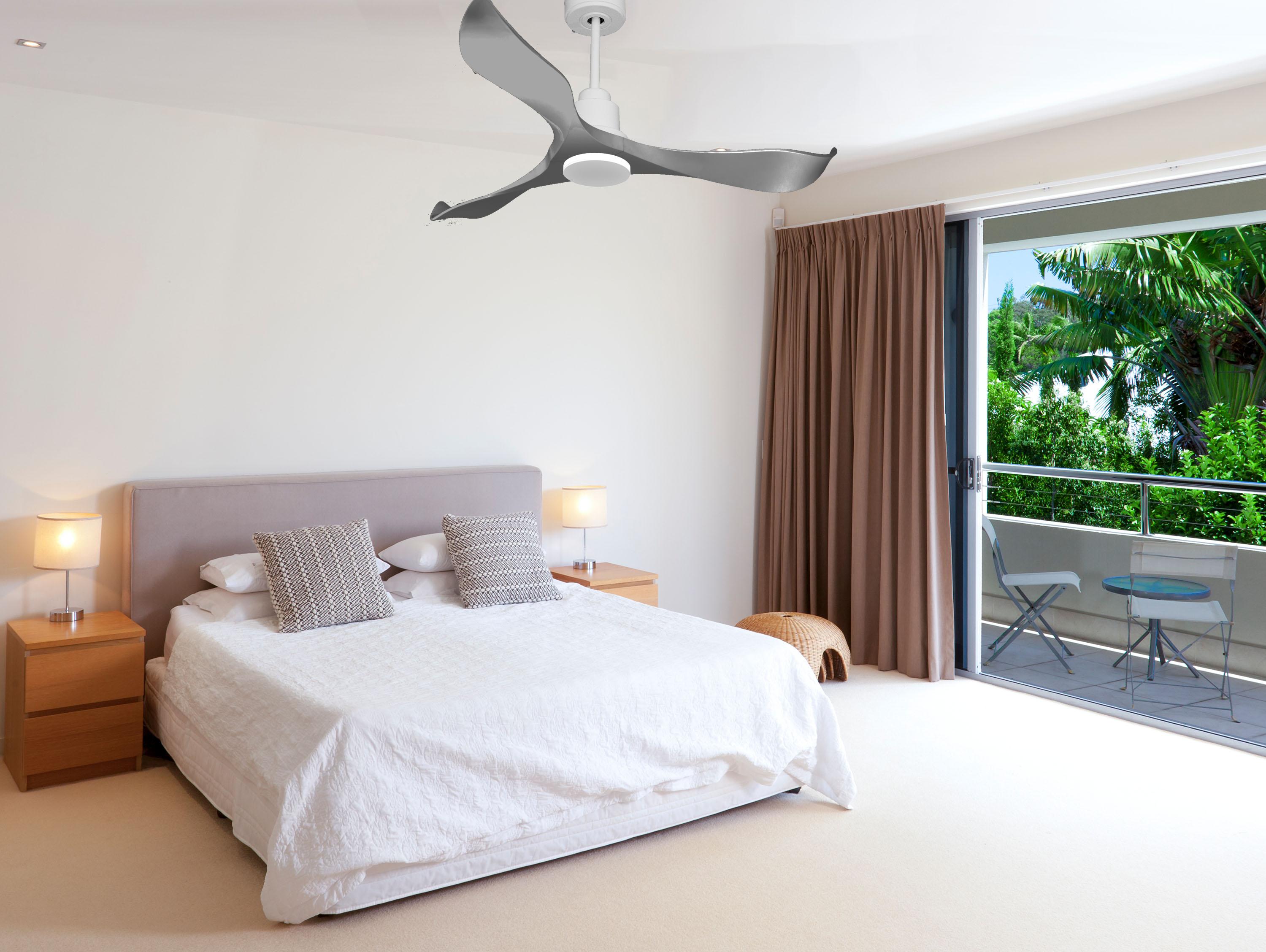 Ventilatore da soffitto Reversibile Termostato Wifi Motore CC Tetti inclinati Telecomando Memoria Shopify Vendible (AUTOMATICO)