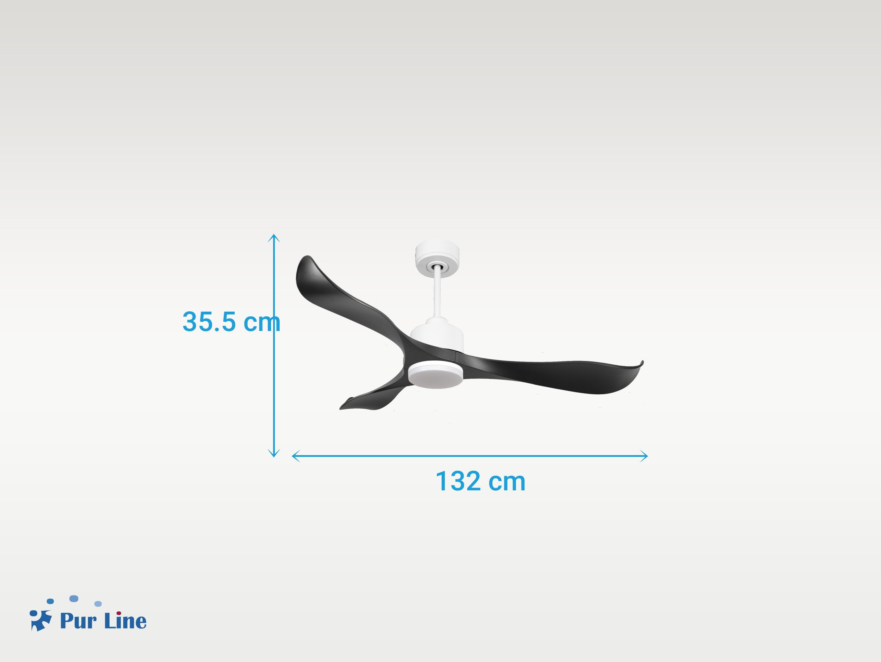 Ventilatore da soffitto Reversibile Termostato Dimmabile Wifi Motore CC Tetti inclinati Telecomando Luce a tre toni Adattatore 2/3 lame Hypersilence Memoria