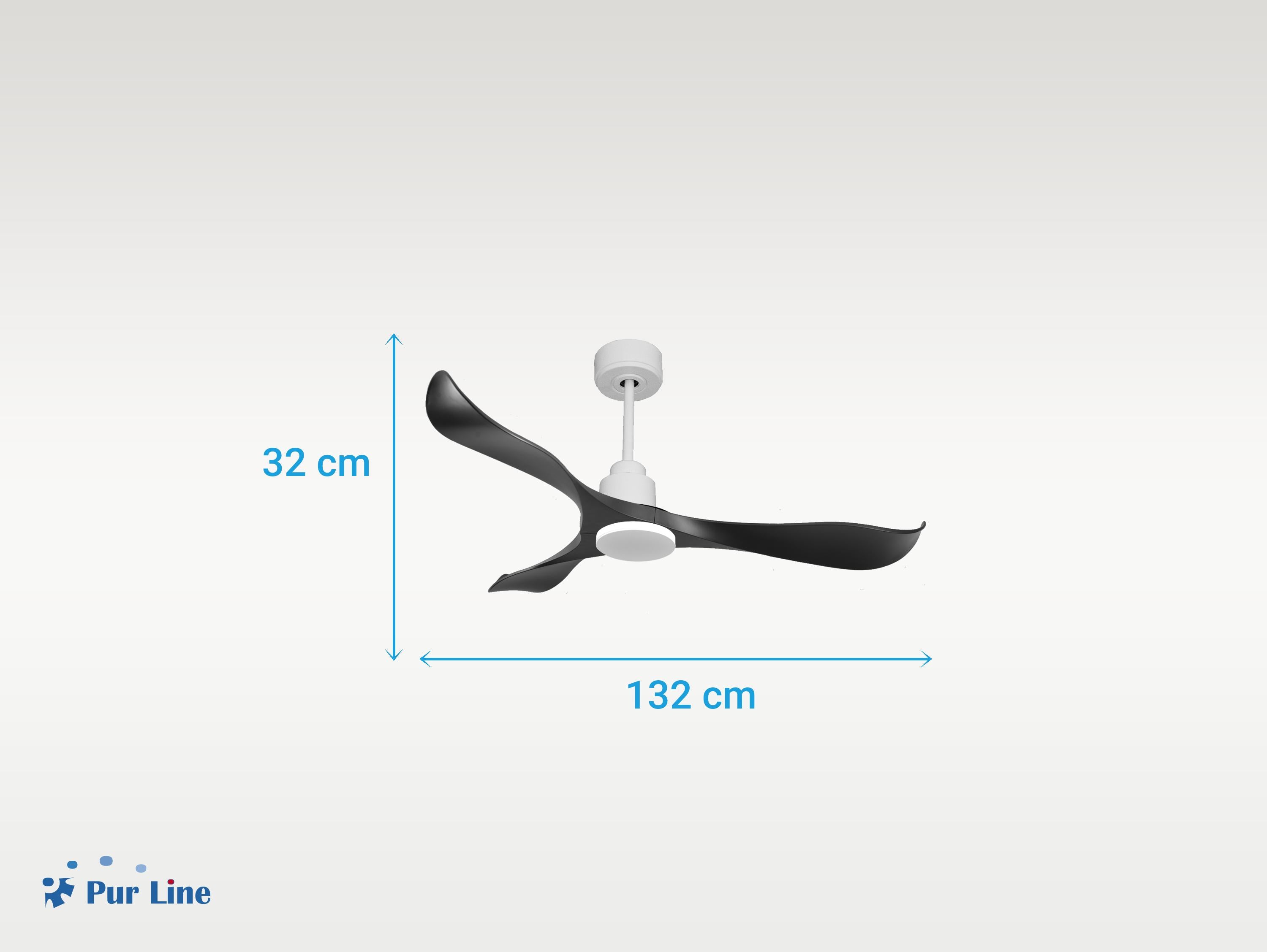 Ventilatore da soffitto Reversibile Termostato Wifi Motore CC Tetti inclinati Telecomando Adattatore 2/3 lame Hypersilence Memoria Shopify Vendible (AUTOMATICO)