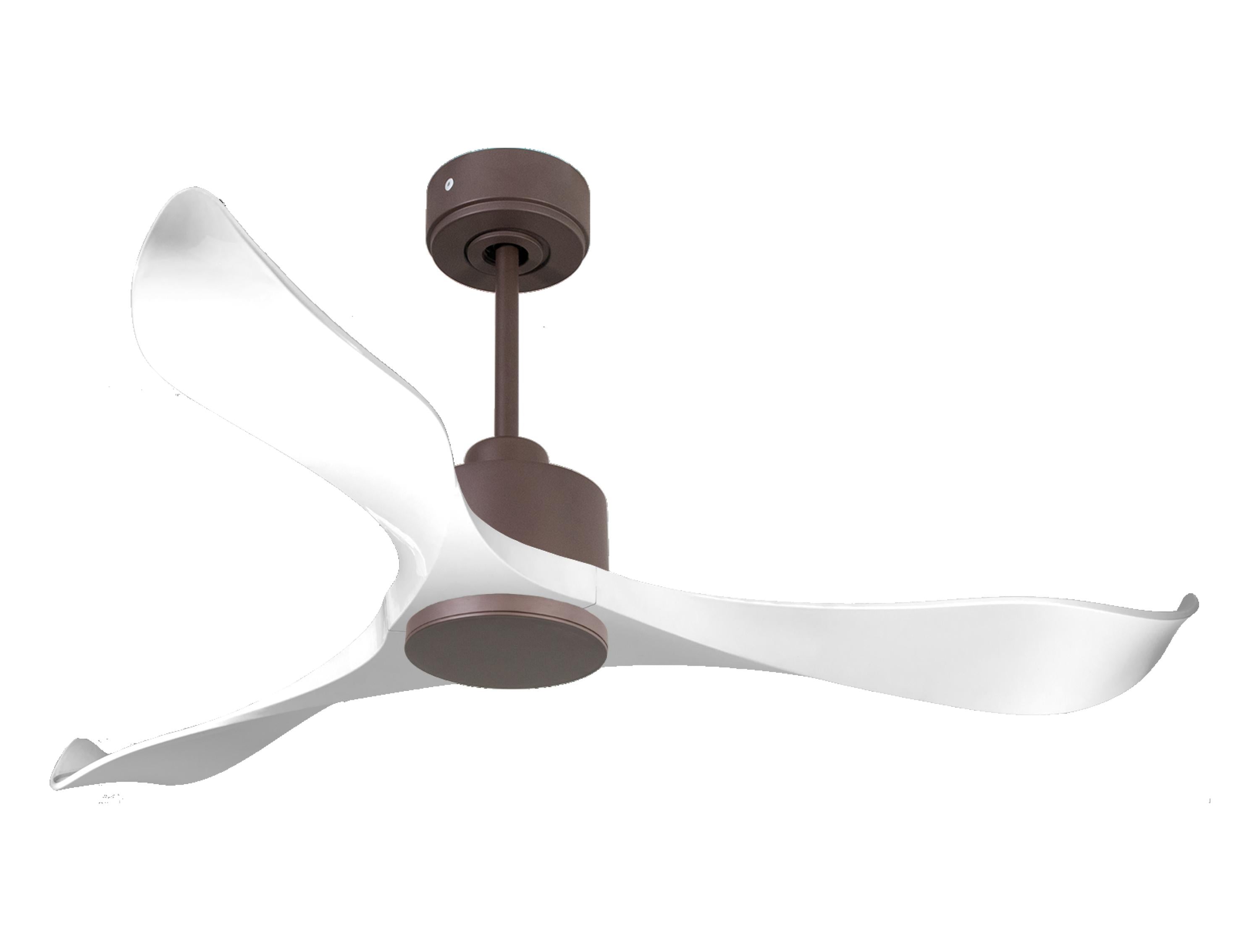 Ventilatore da soffitto Reversibile Termostato Wifi Motore CC Tetti inclinati Telecomando Adattatore 2/3 lame Hypersilence Memoria