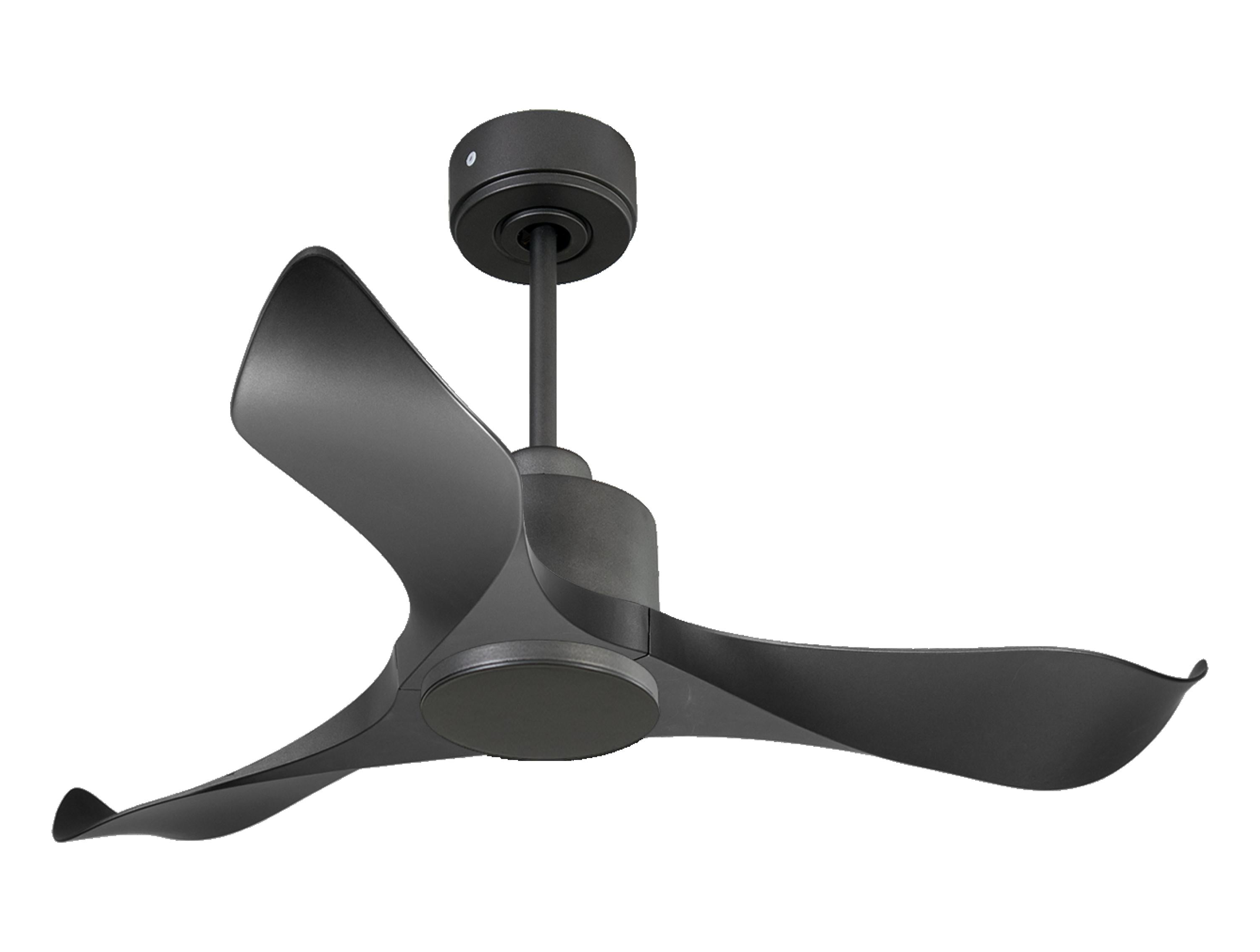 Ventilatore da soffitto Reversibile Termostato Wifi Motore CC Tetti inclinati Telecomando Adattatore 2/3 lame Hypersilence Memoria Shopify Vendible (AUTOMATICO)